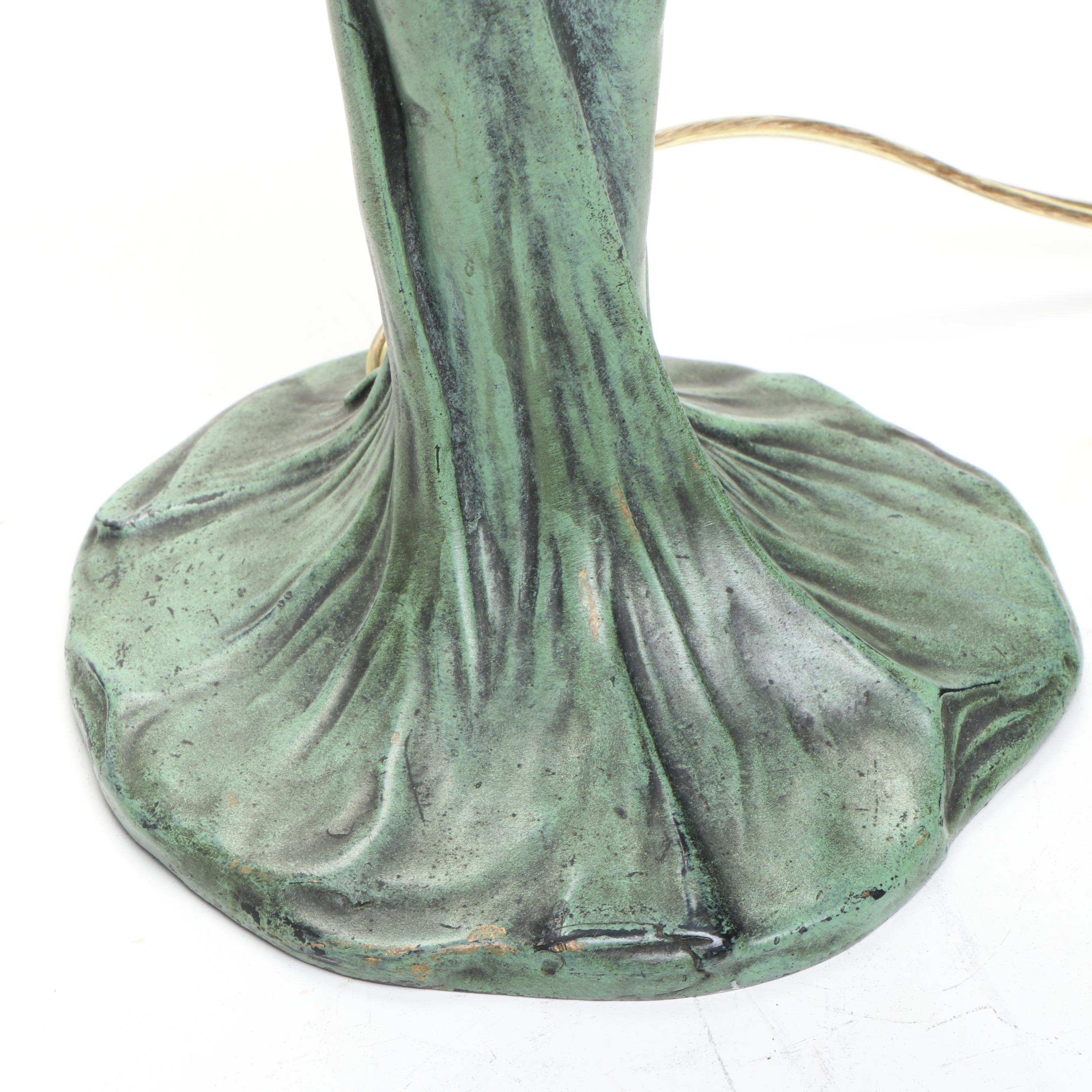 Art Nouveau Style Metal Table Lamp