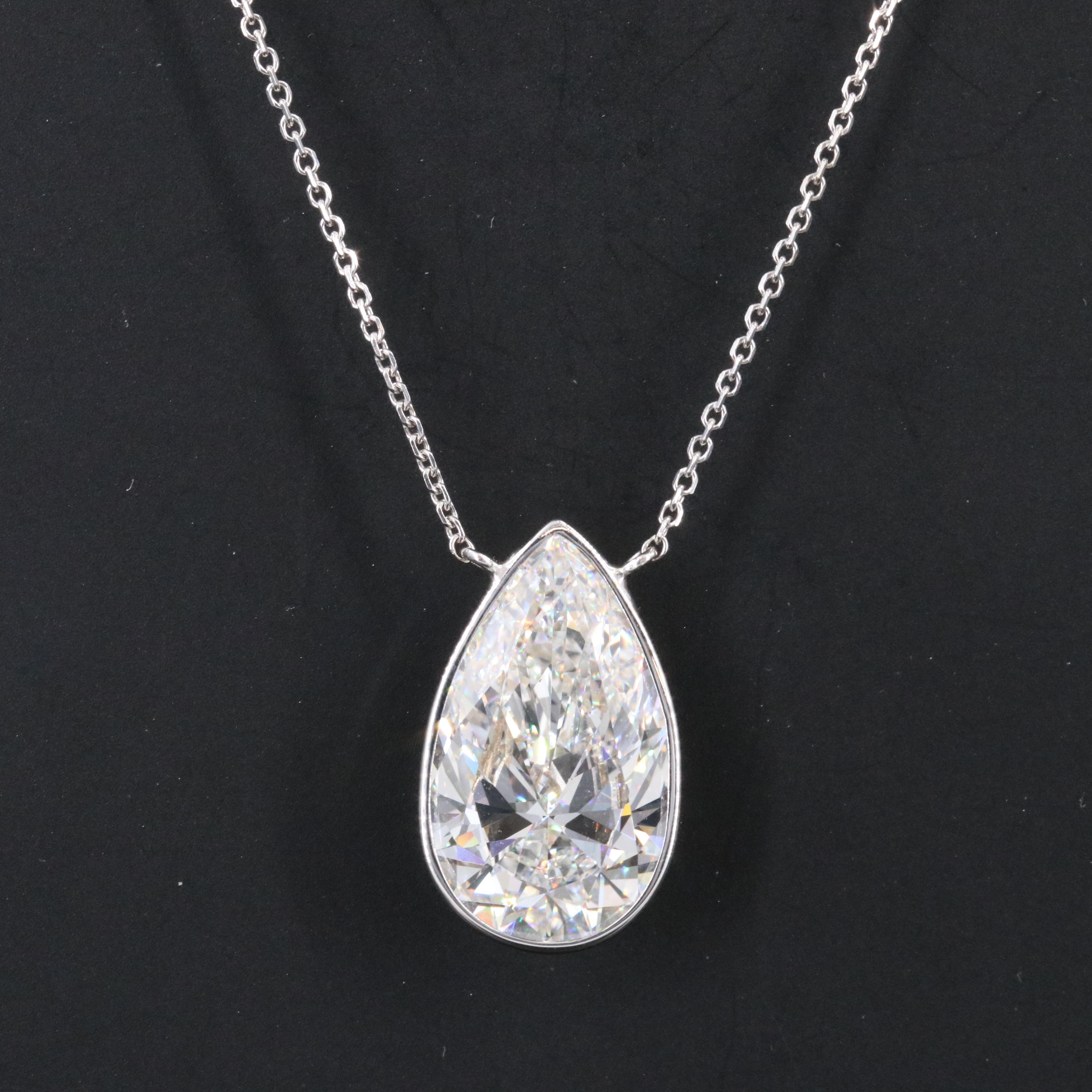 14K 8.01 CT Lab Grown Diamond Necklace with an IGI Report