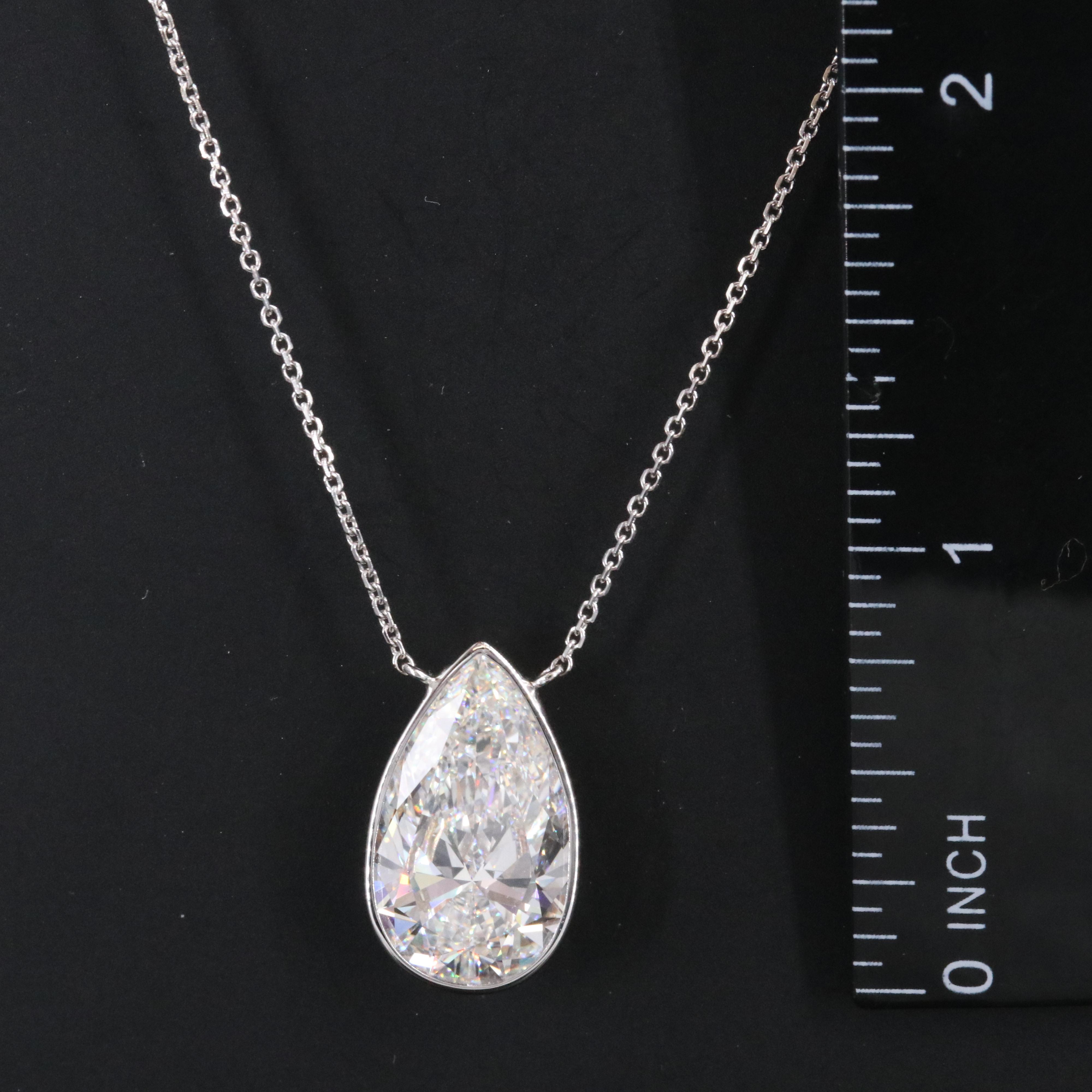 14K 8.01 CT Lab Grown Diamond Necklace with an IGI Report