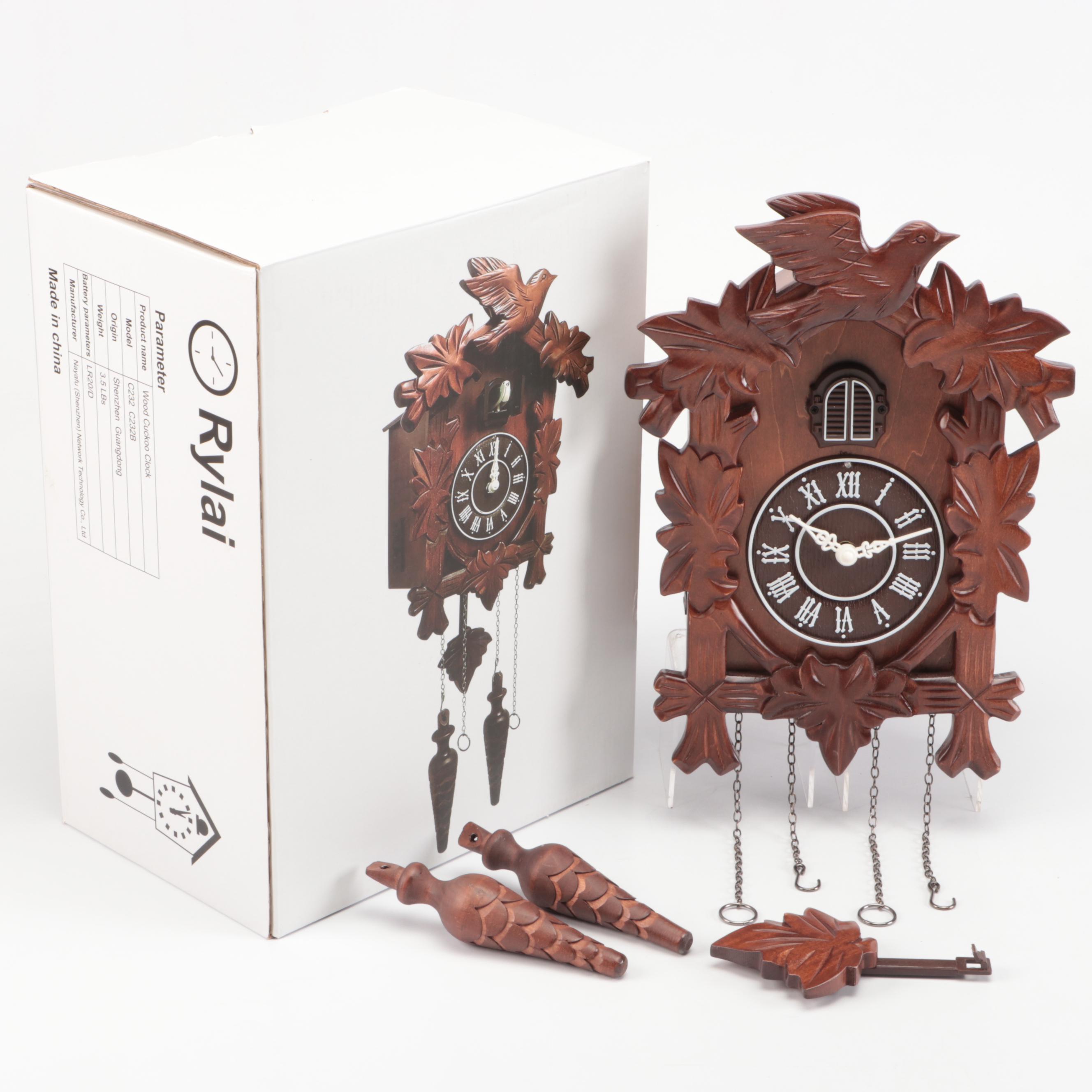 Rylai German Style Wooden Cuckoo Clock