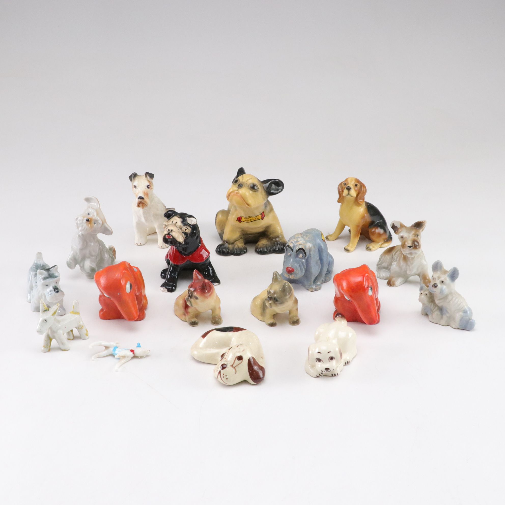 Ceramic & Porcelain Assorted Dog Figurines