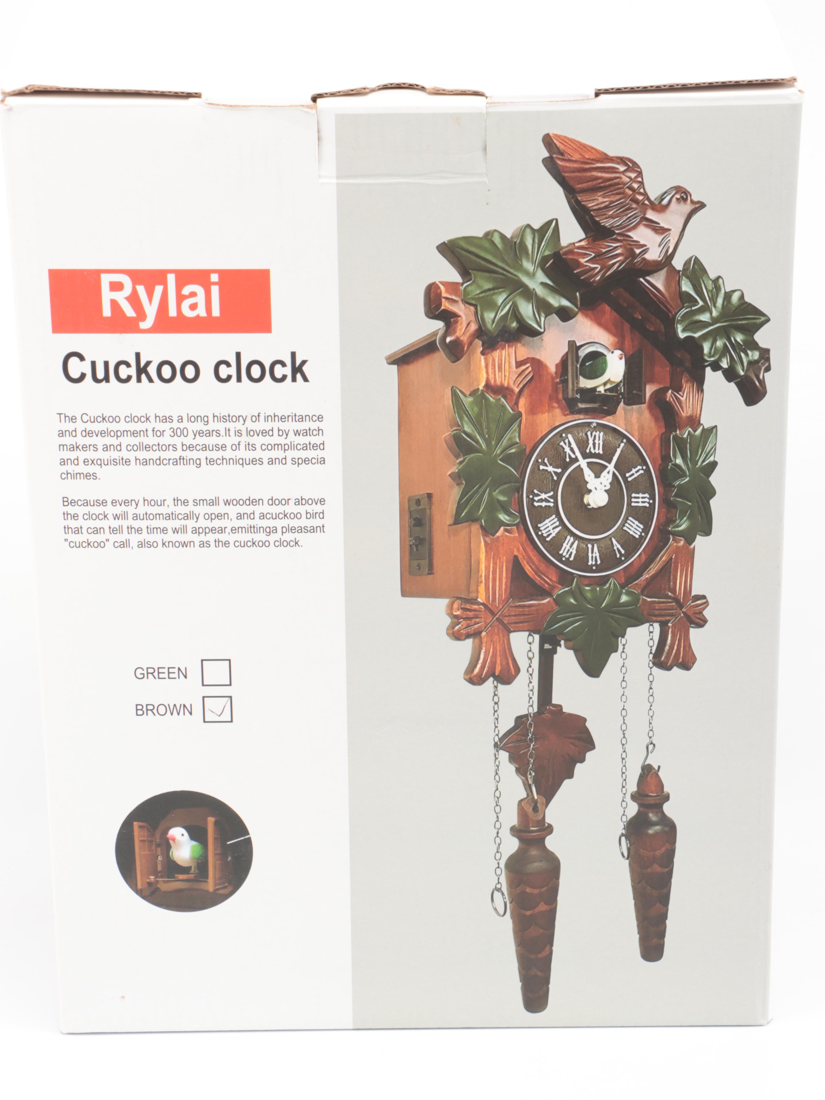 Rylai German Style Wooden Cuckoo Clock