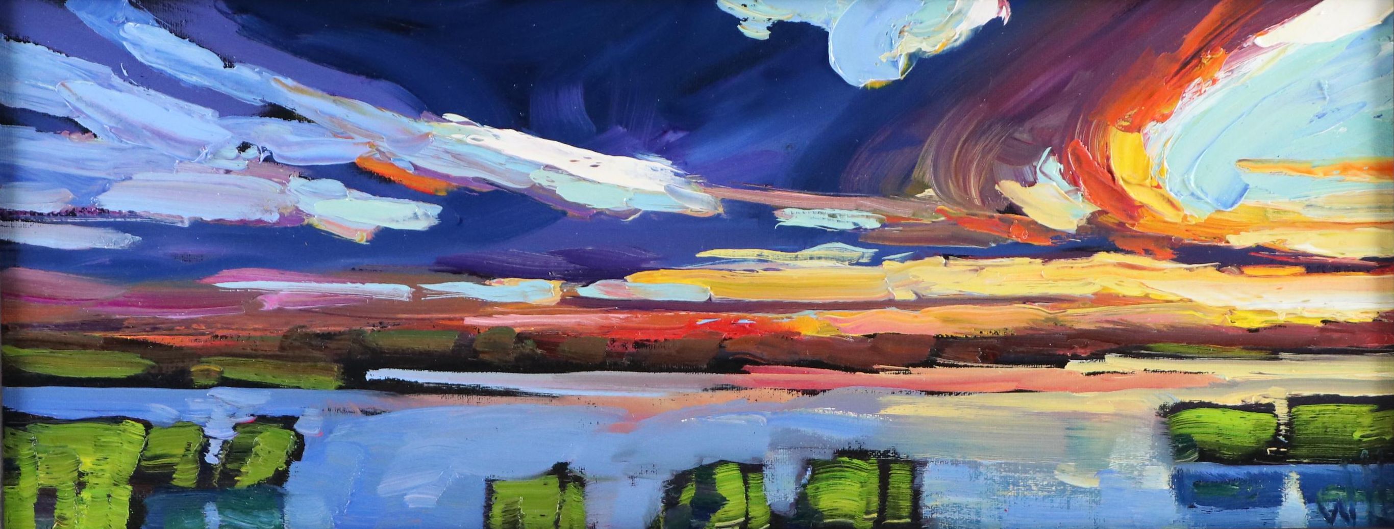 William Hawkins Sunset Landscape Oil Painting, 2025