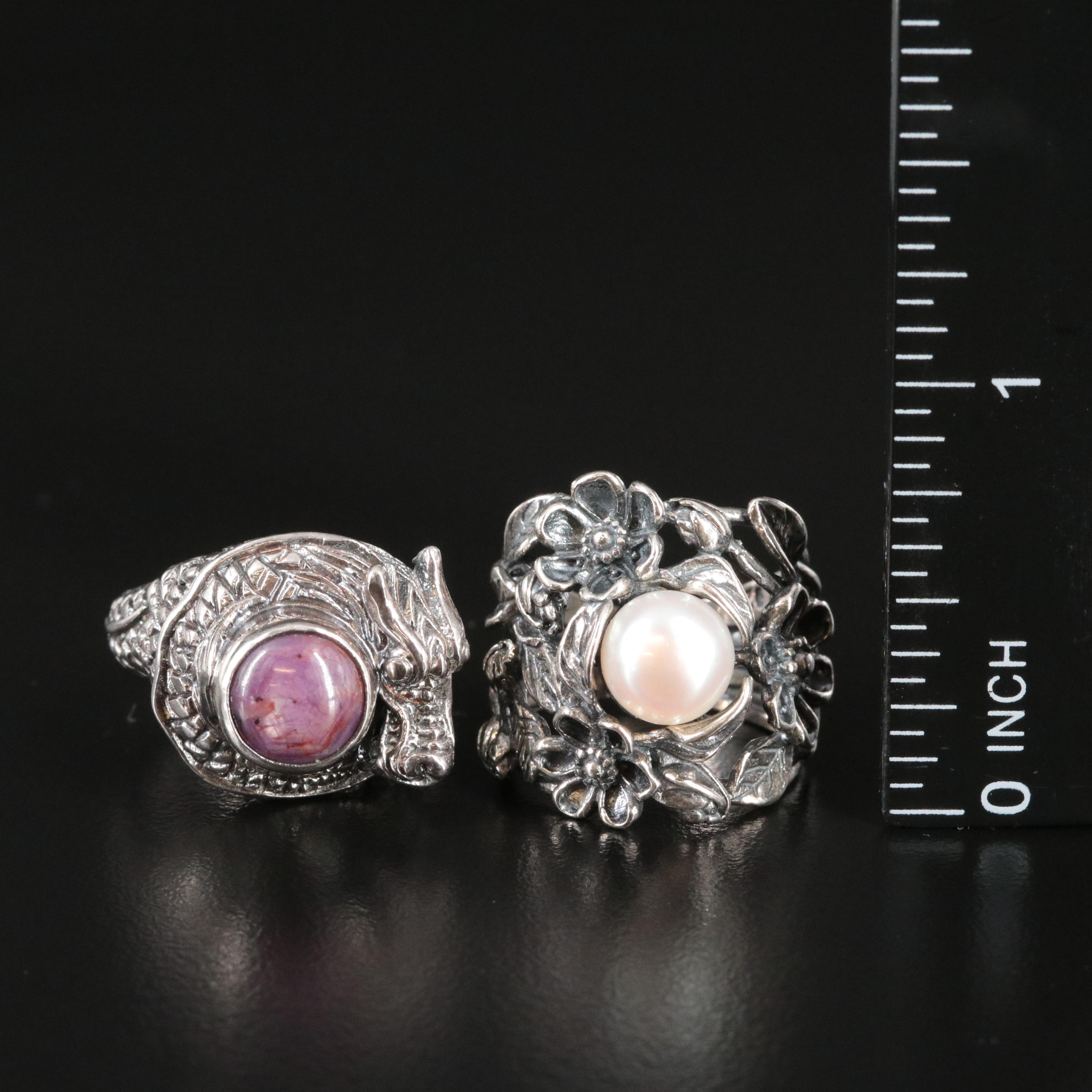 Sterling Gemstone Ring Collection