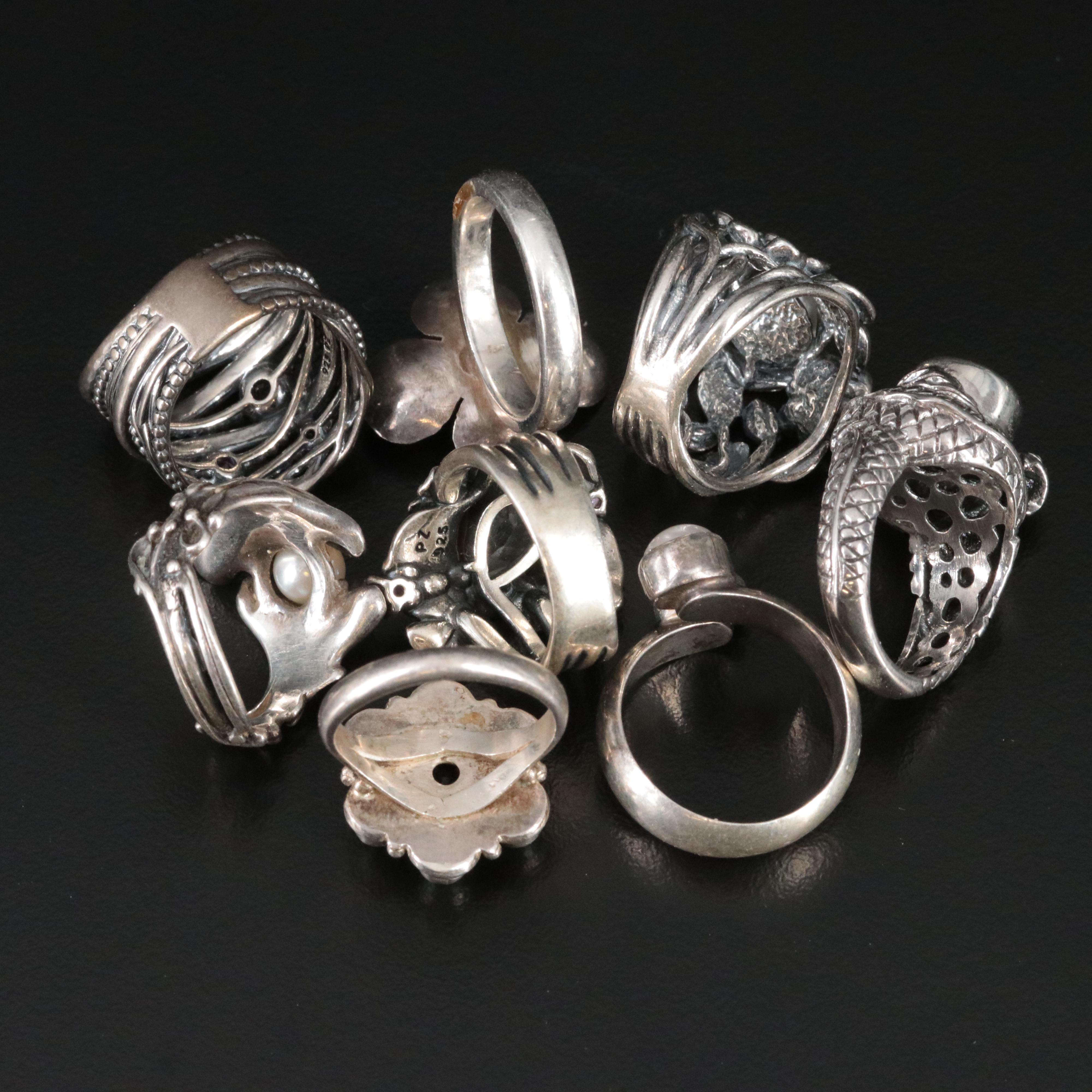 Sterling Gemstone Ring Collection