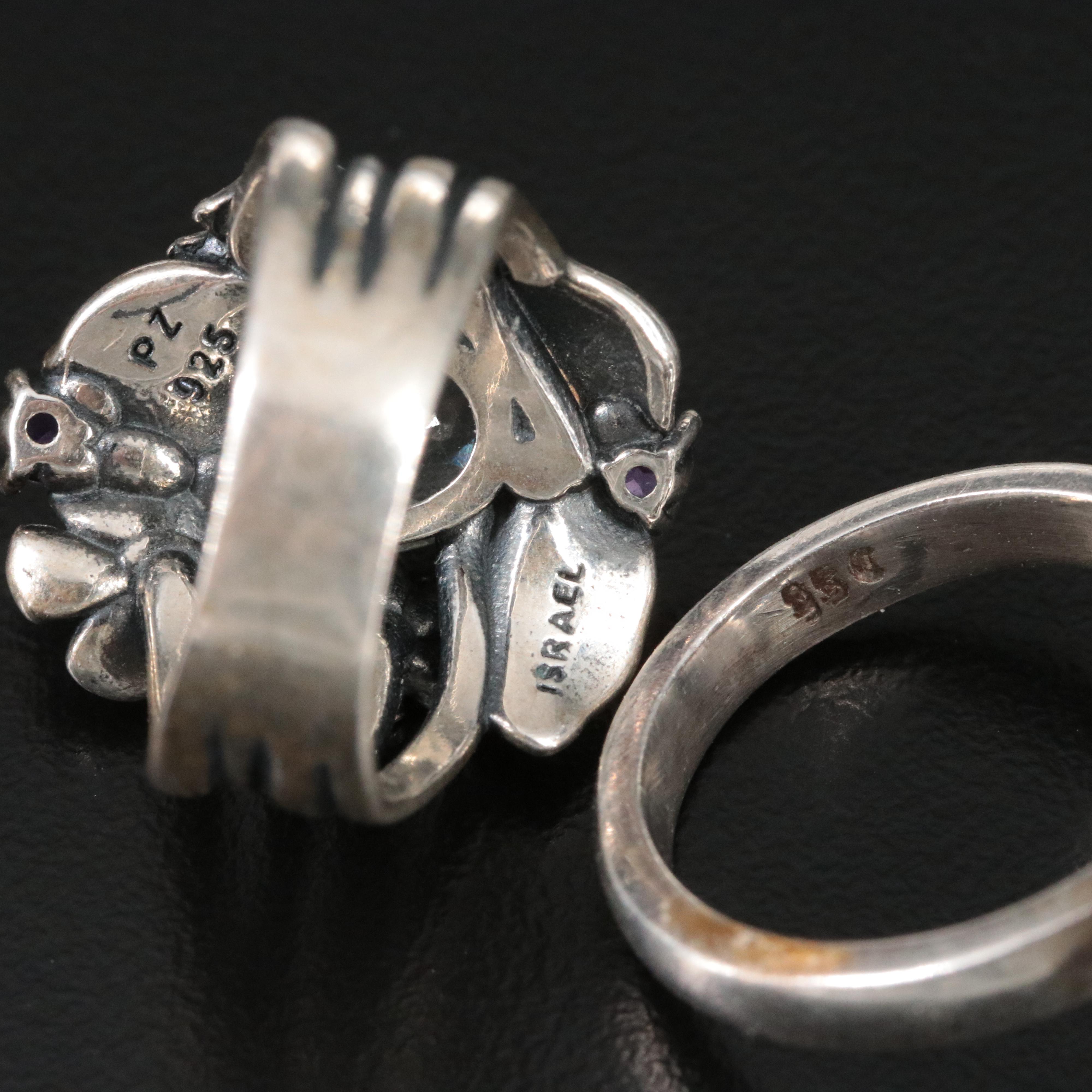 Sterling Gemstone Ring Collection