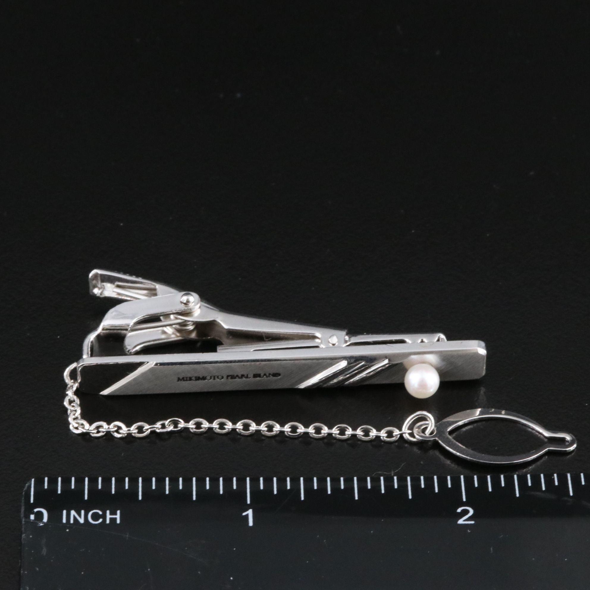 Mikimoto Pearl Island Tie Clip with Pearl Accent
