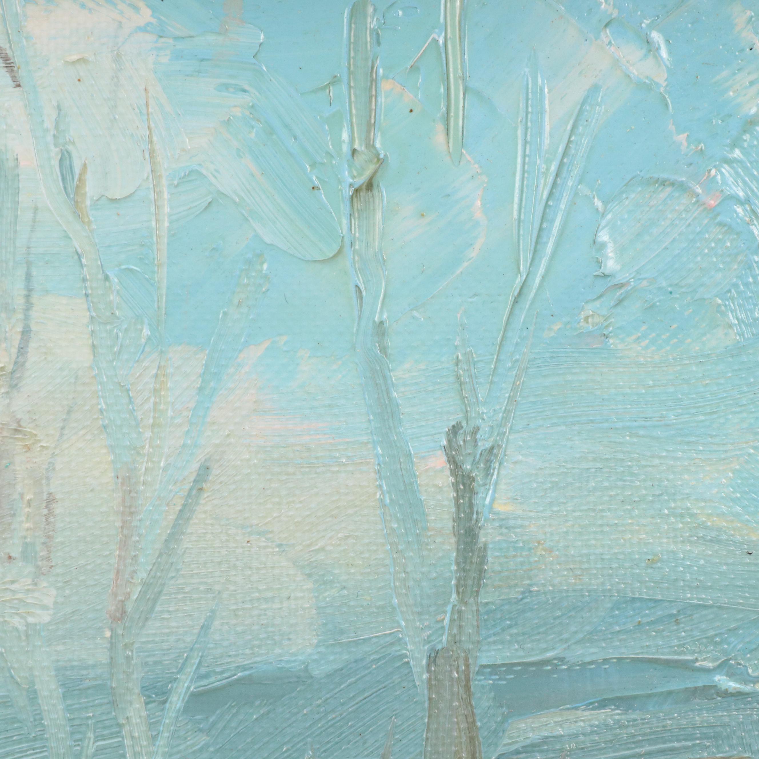 Louis H. Hemsath  Impressionistic Style Winter Landscape Oil Painting, 1981