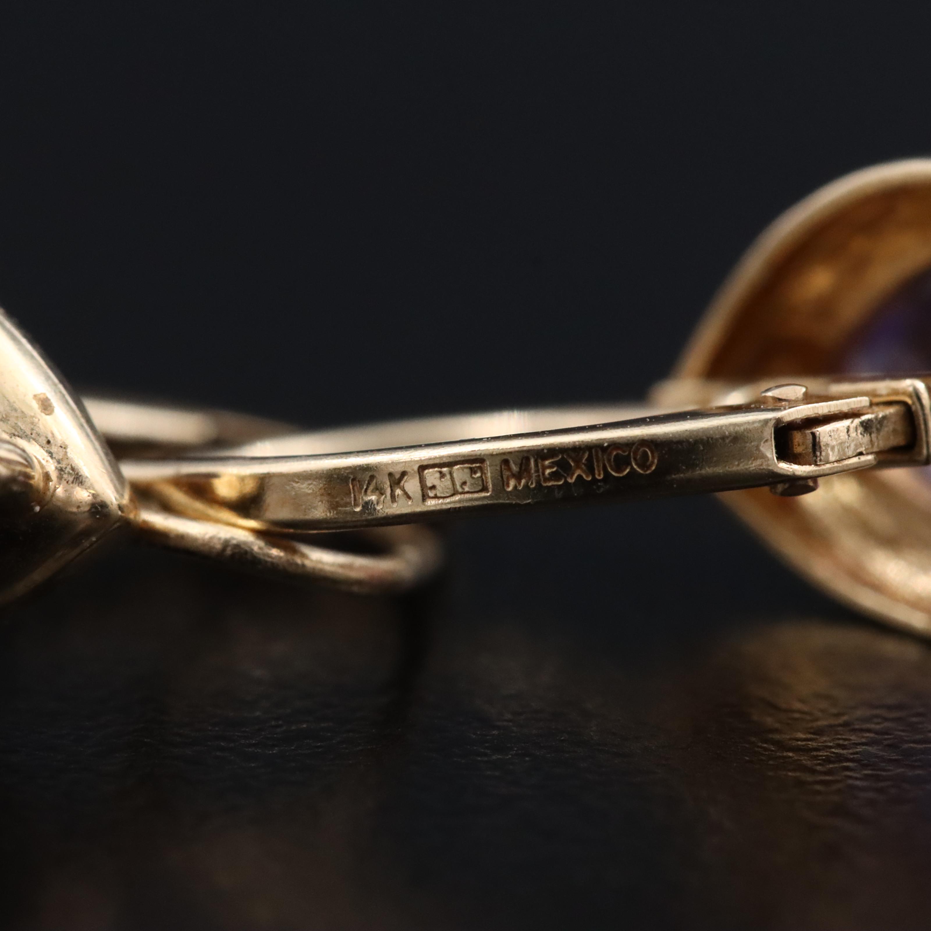 14K Amethyst Earrings