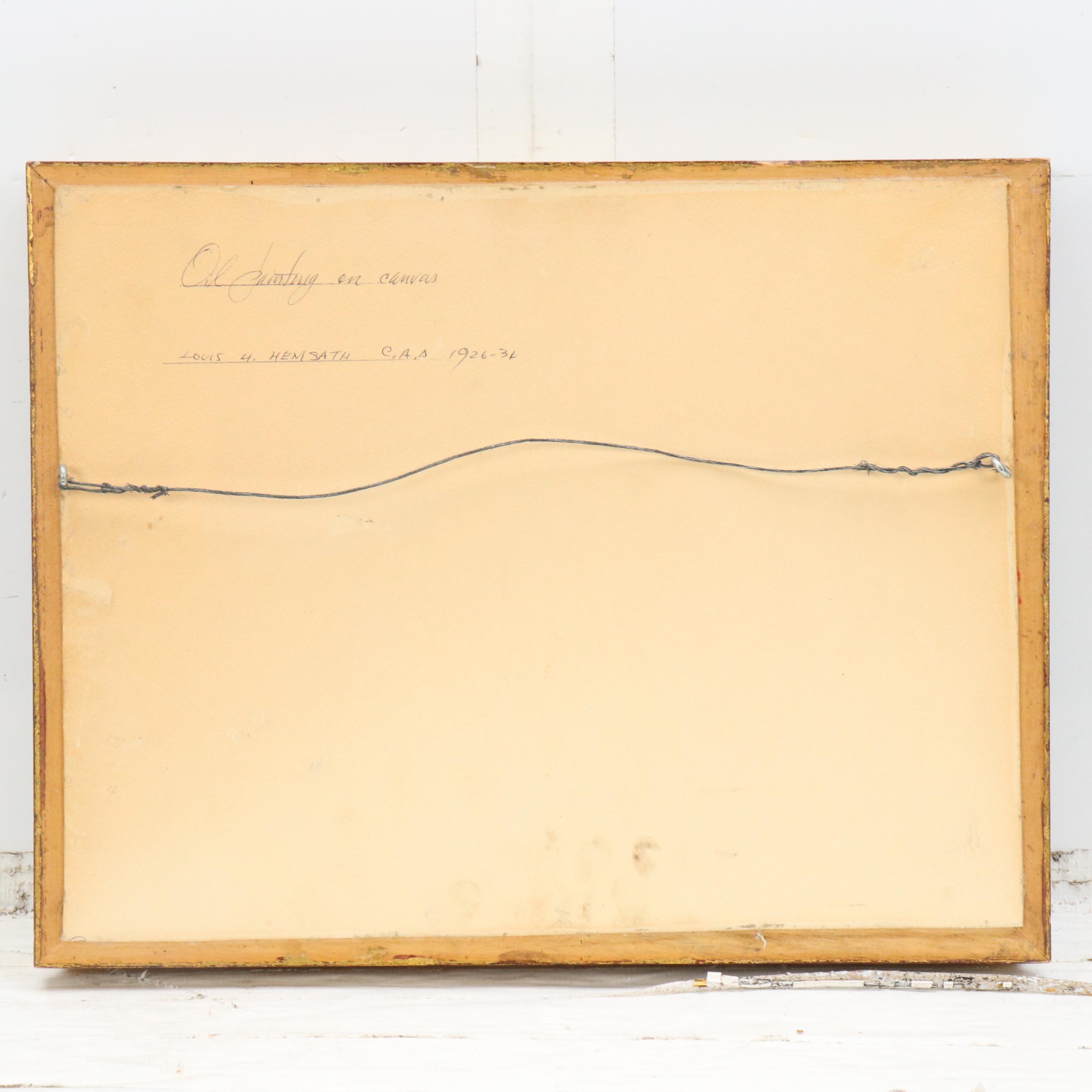 Louis H. Hemsath  Impressionistic Style Winter Landscape Oil Painting, 1981