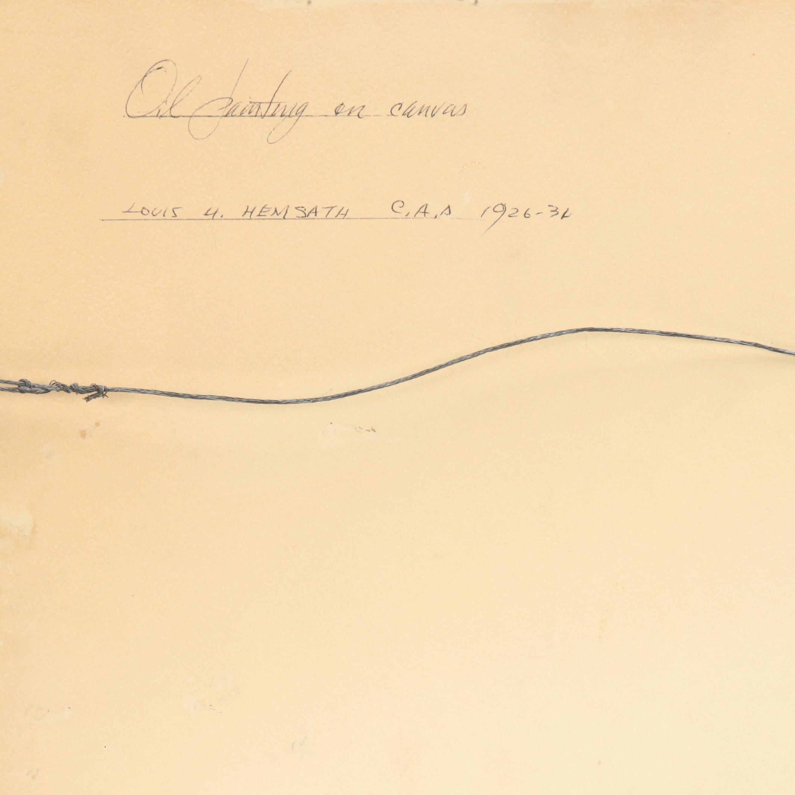 Louis H. Hemsath  Impressionistic Style Winter Landscape Oil Painting, 1981