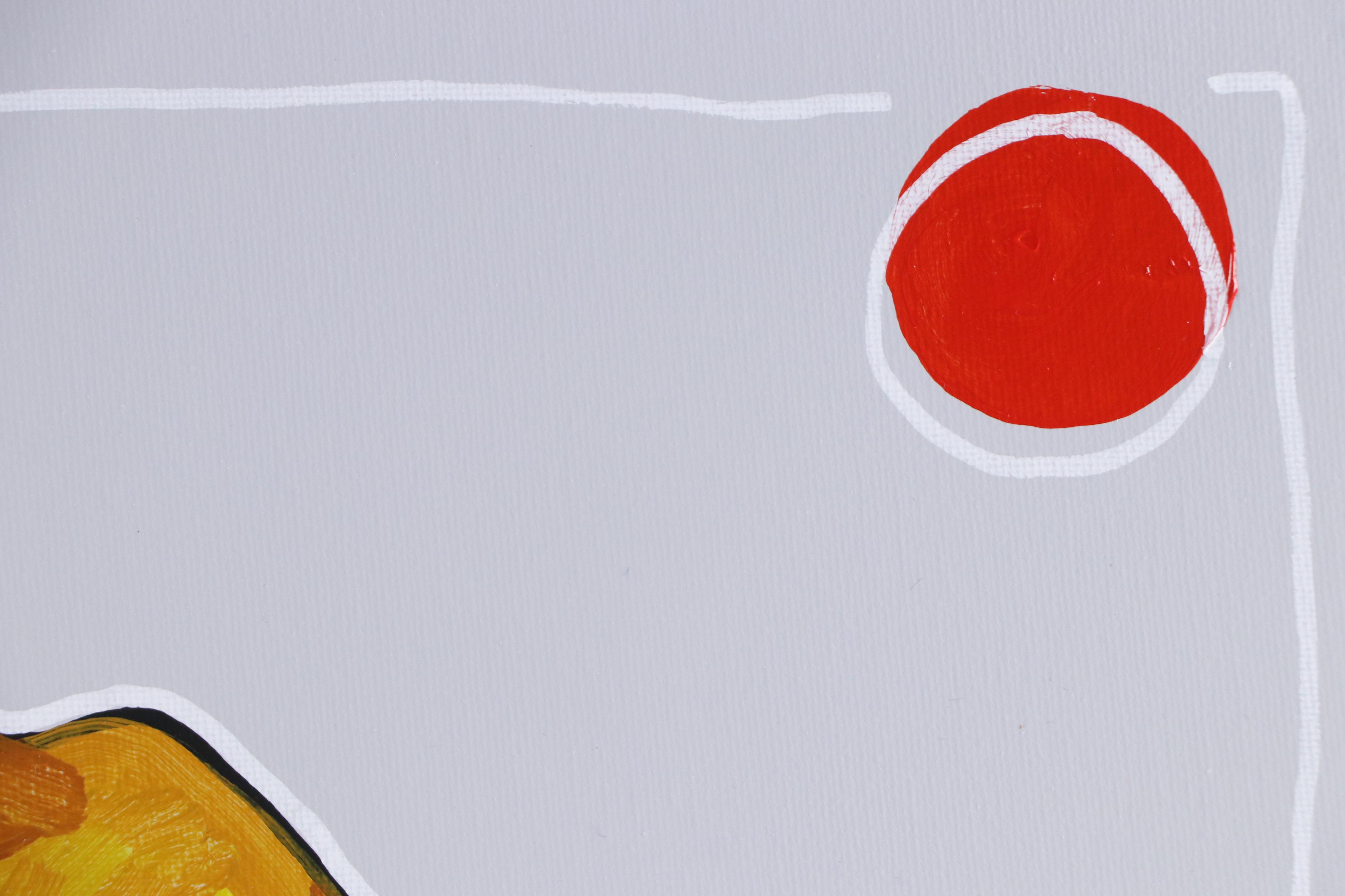 Joshua Ramsey Stylized Acrylic Painting "Bison IV," 2025