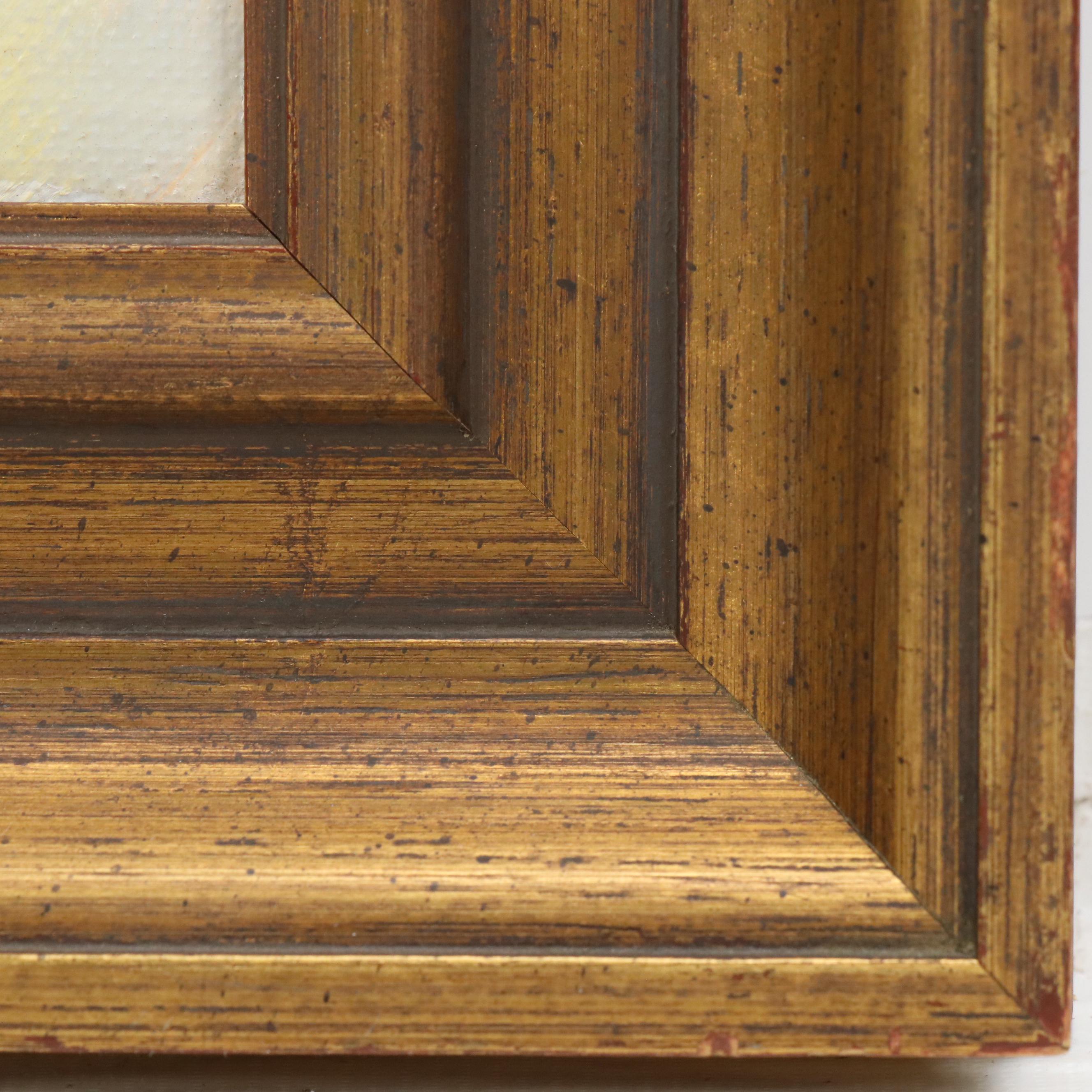 Louis H. Hemsath Impressionistic Style Winter Landscape Oil Painting, 1984