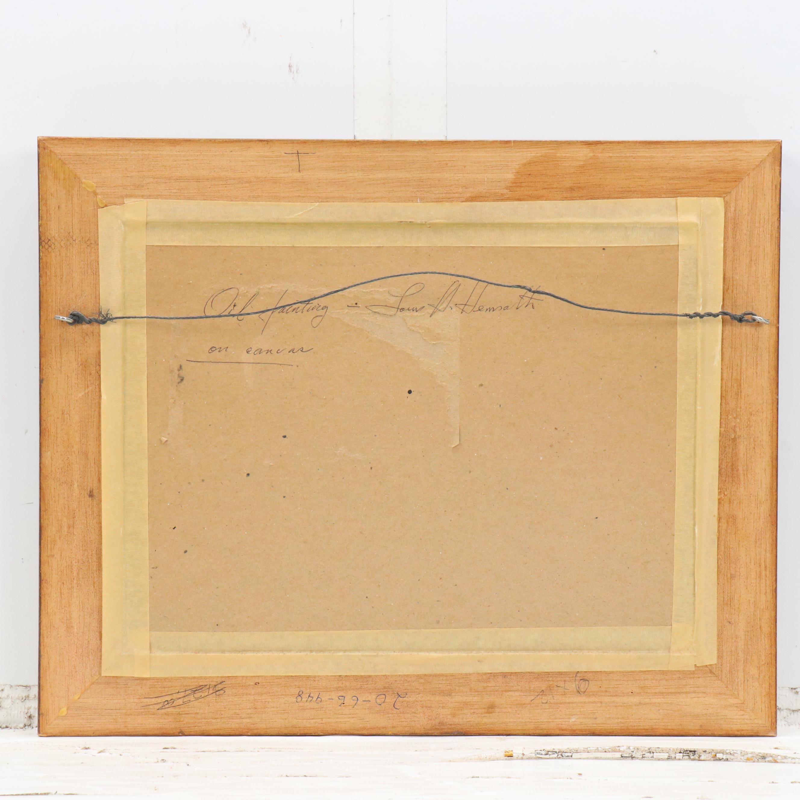 Louis H. Hemsath Impressionistic Style Winter Landscape Oil Painting, 1984