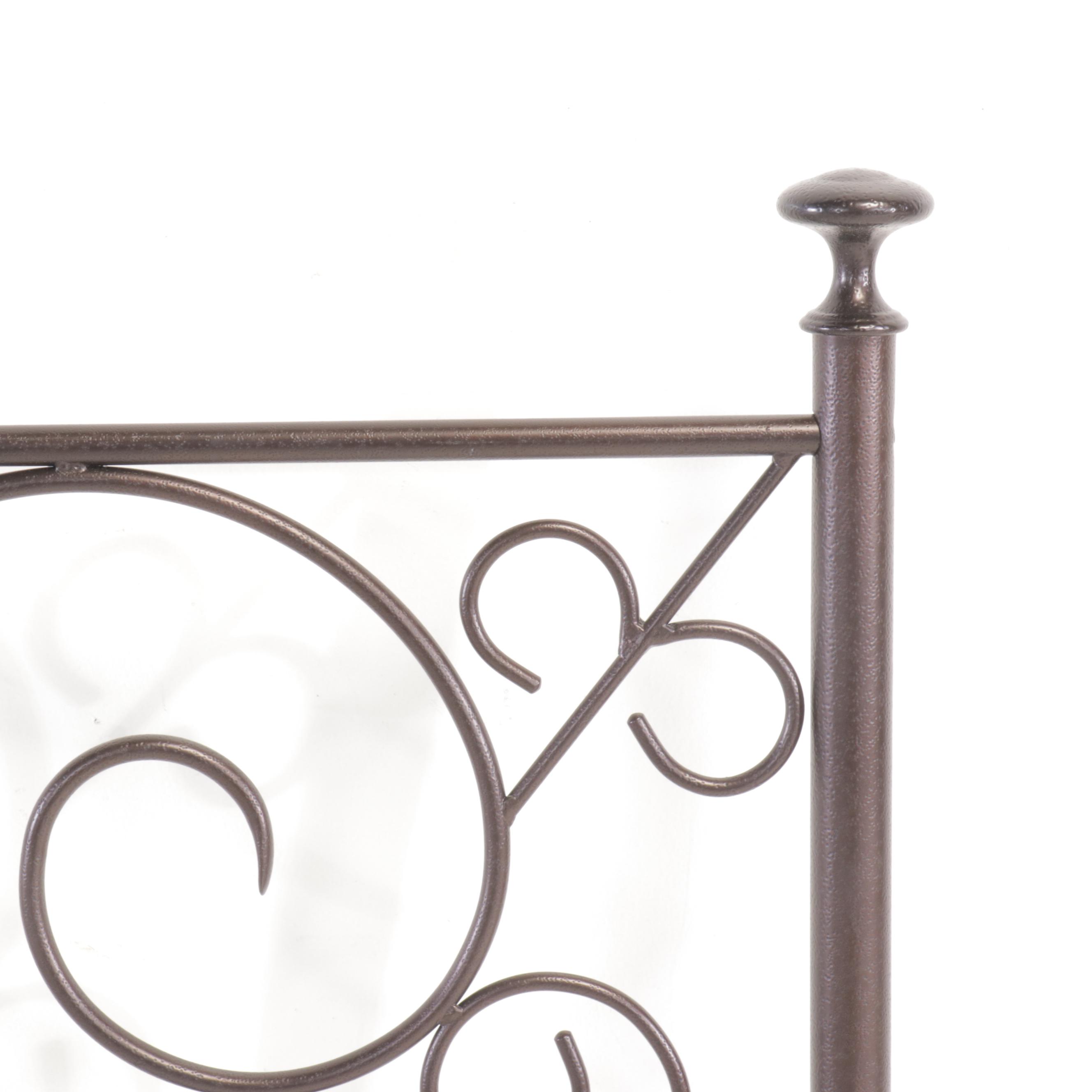 Art Nouveau Style Scrolled Metal Queen Bed Frame