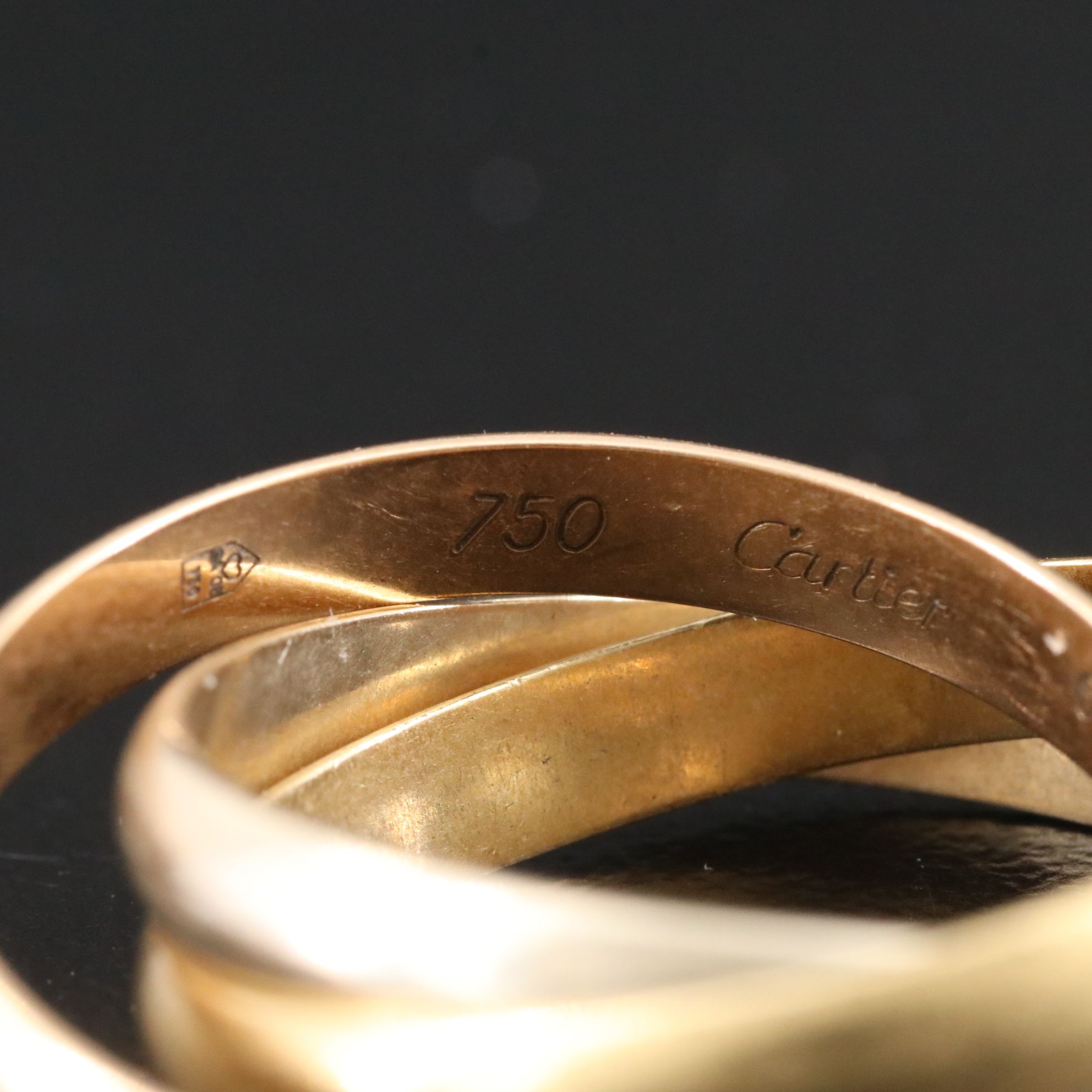 Cartier 18K Trinity Tri Color Ring