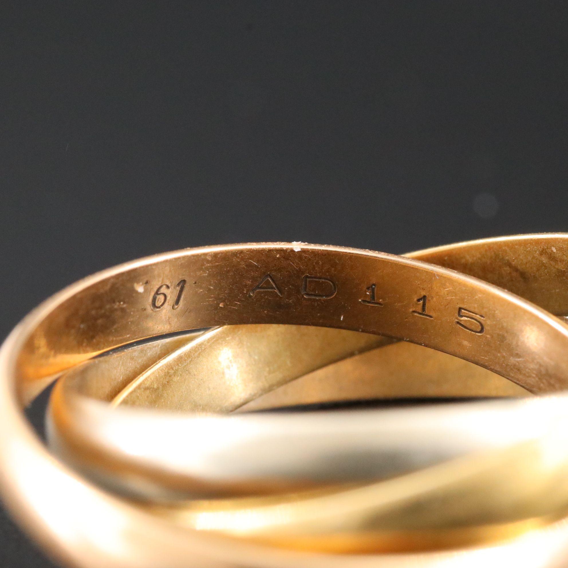 Cartier 18K Trinity Tri Color Ring