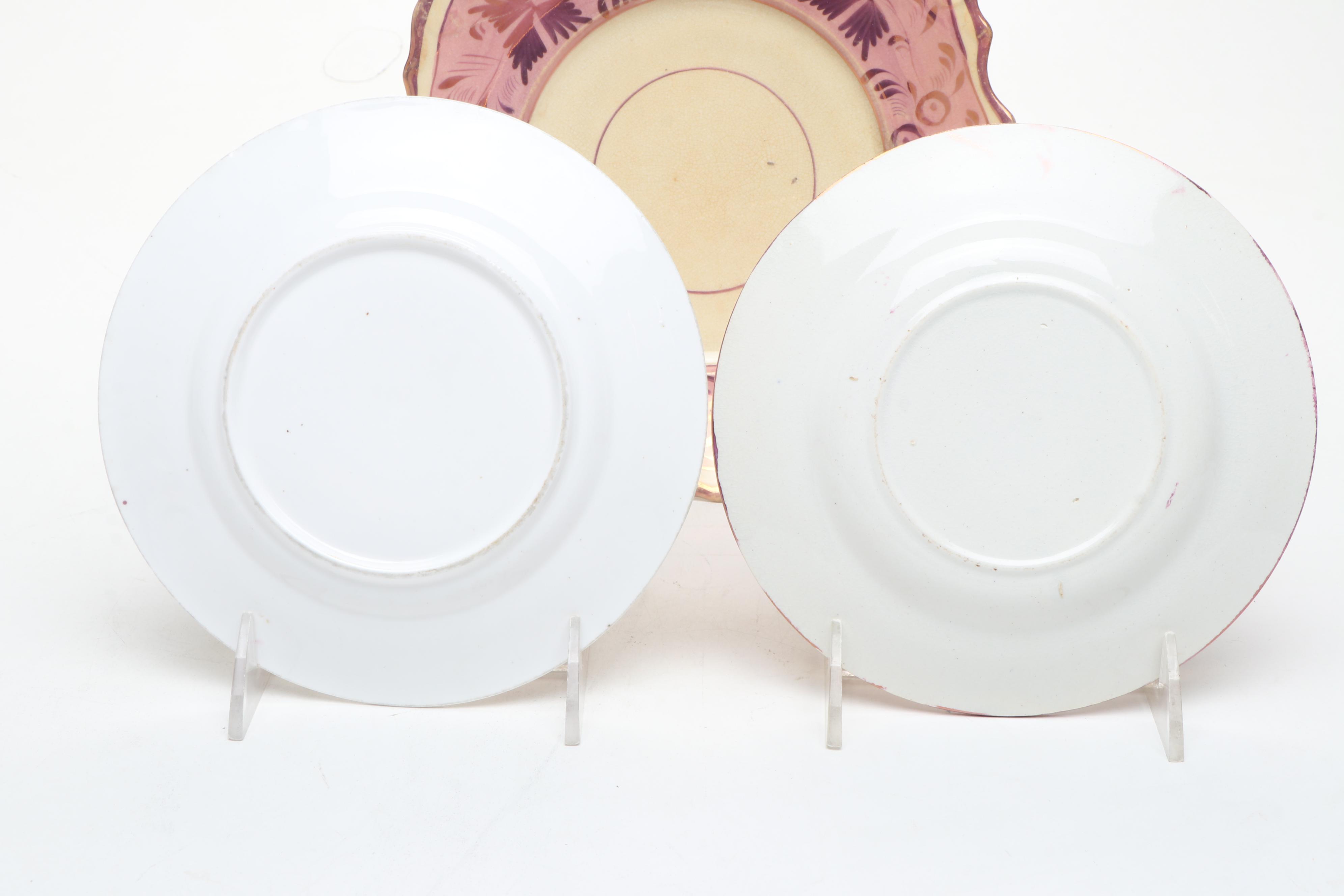 English and Other Pink Luster Tableware