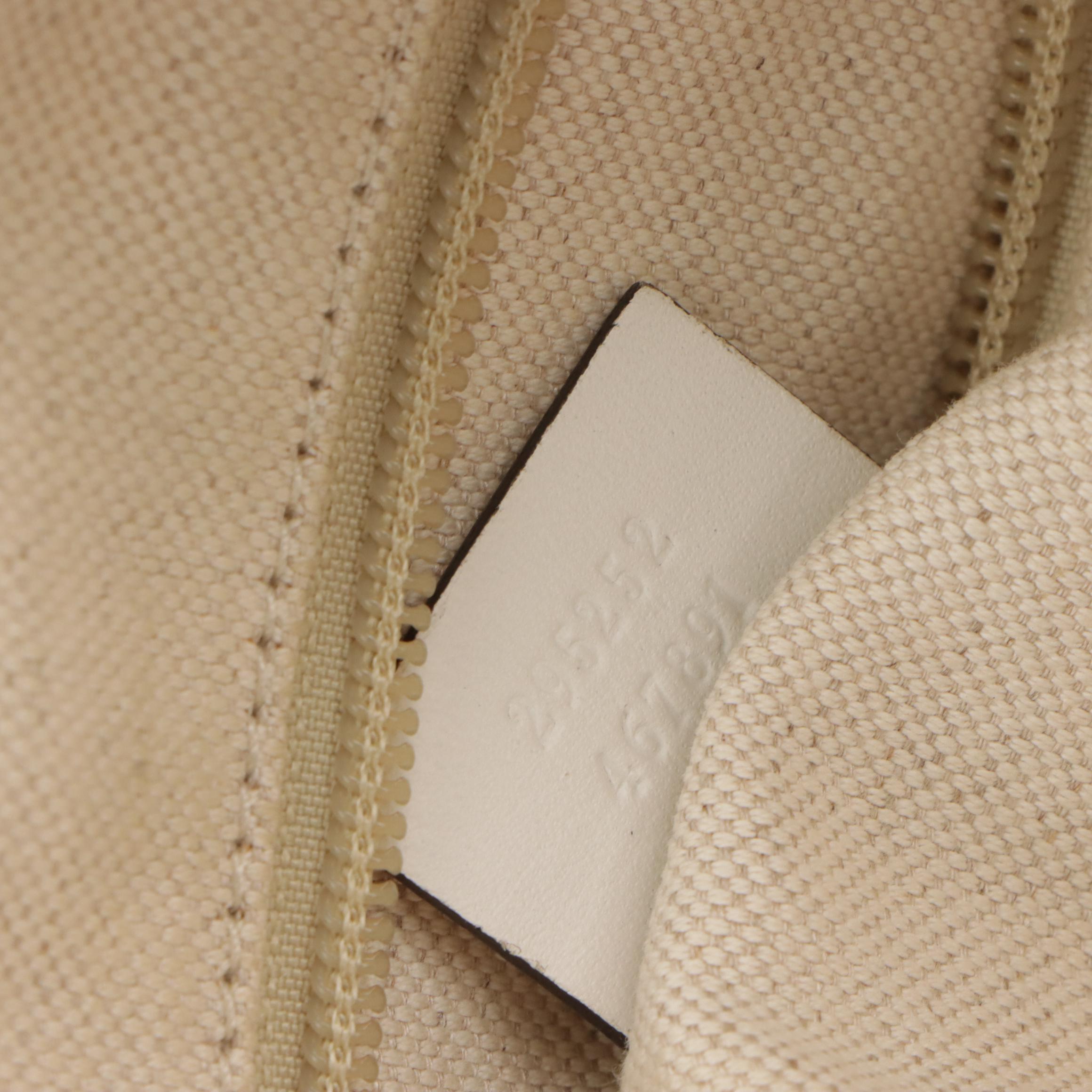 Gucci Large Parasol Printed Tote Bag with White Leather Trim