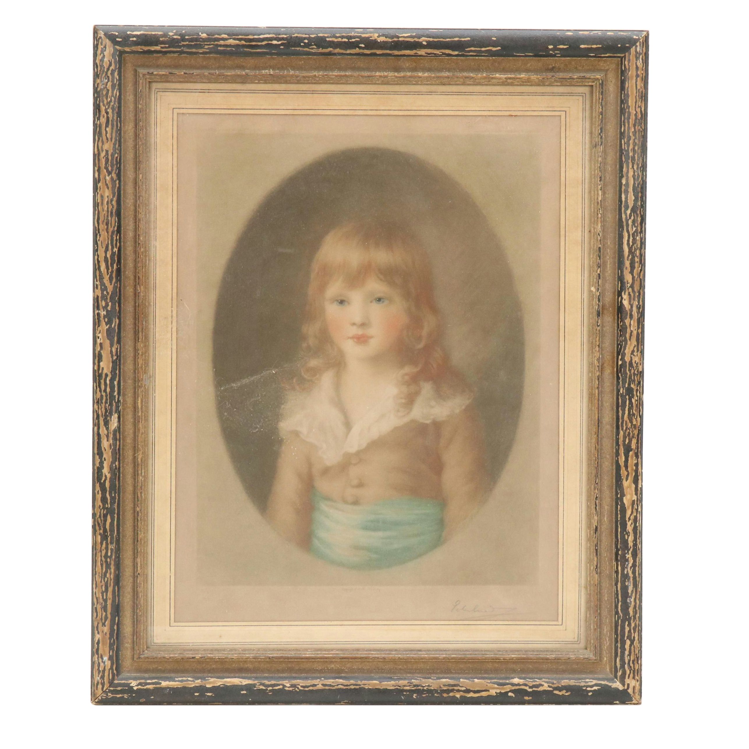 Hand-Colored Mezzotint After After Thomas Gainsborough "H.R.H. Prince Octavius"