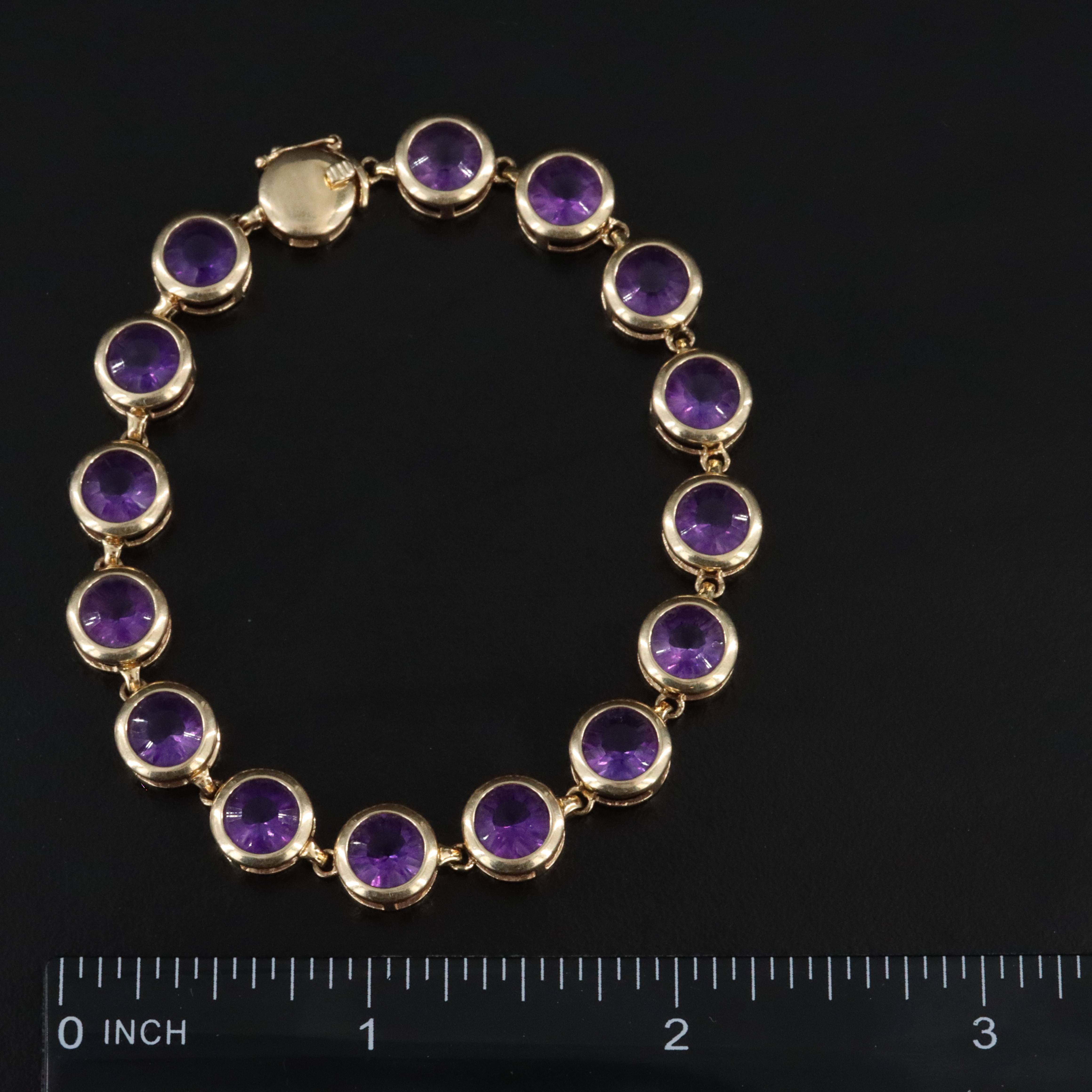 10K and 14K Amethyst Bracelets