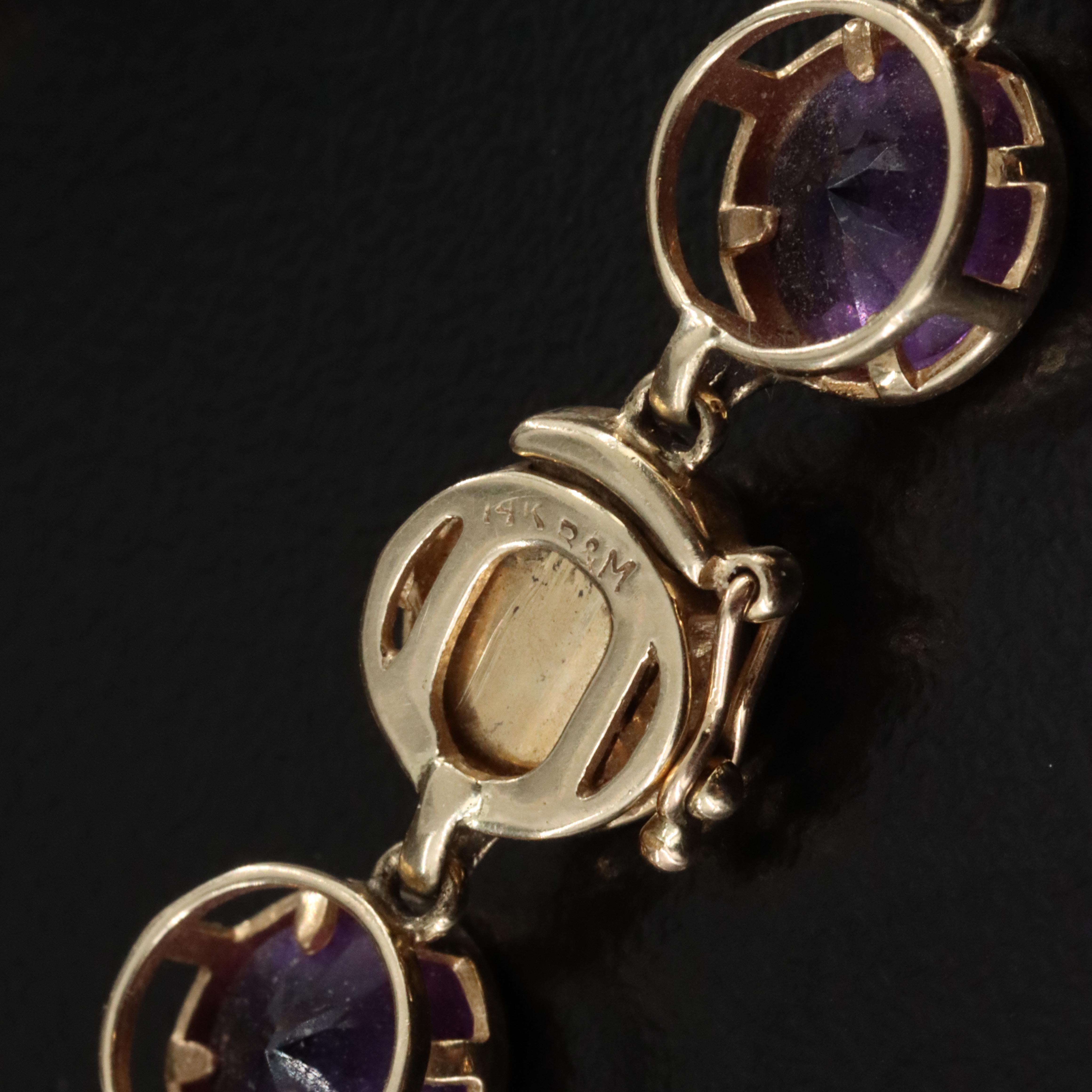 10K and 14K Amethyst Bracelets