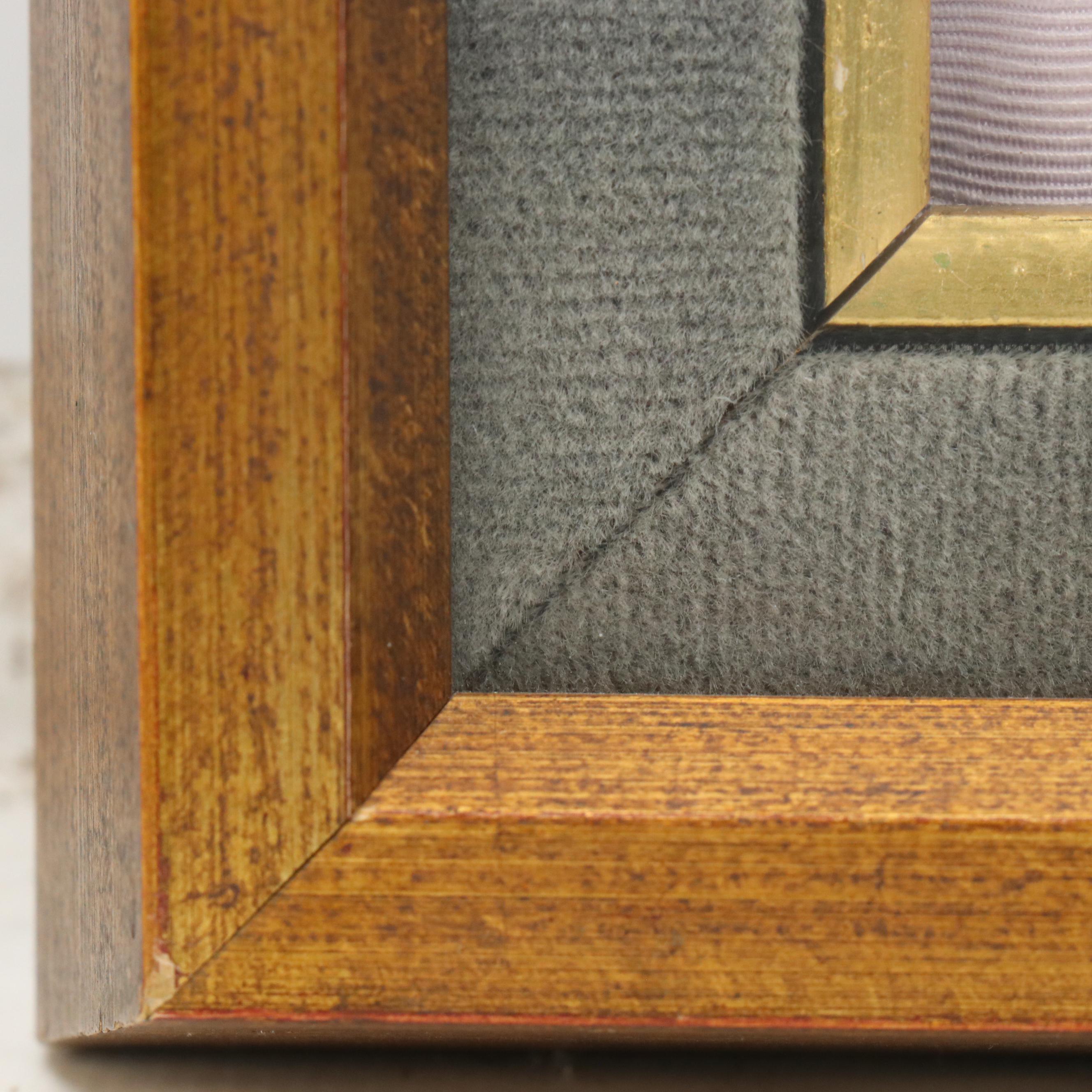 Dimensional Offset Lithograph of Floral Still Life, Late 20th Century