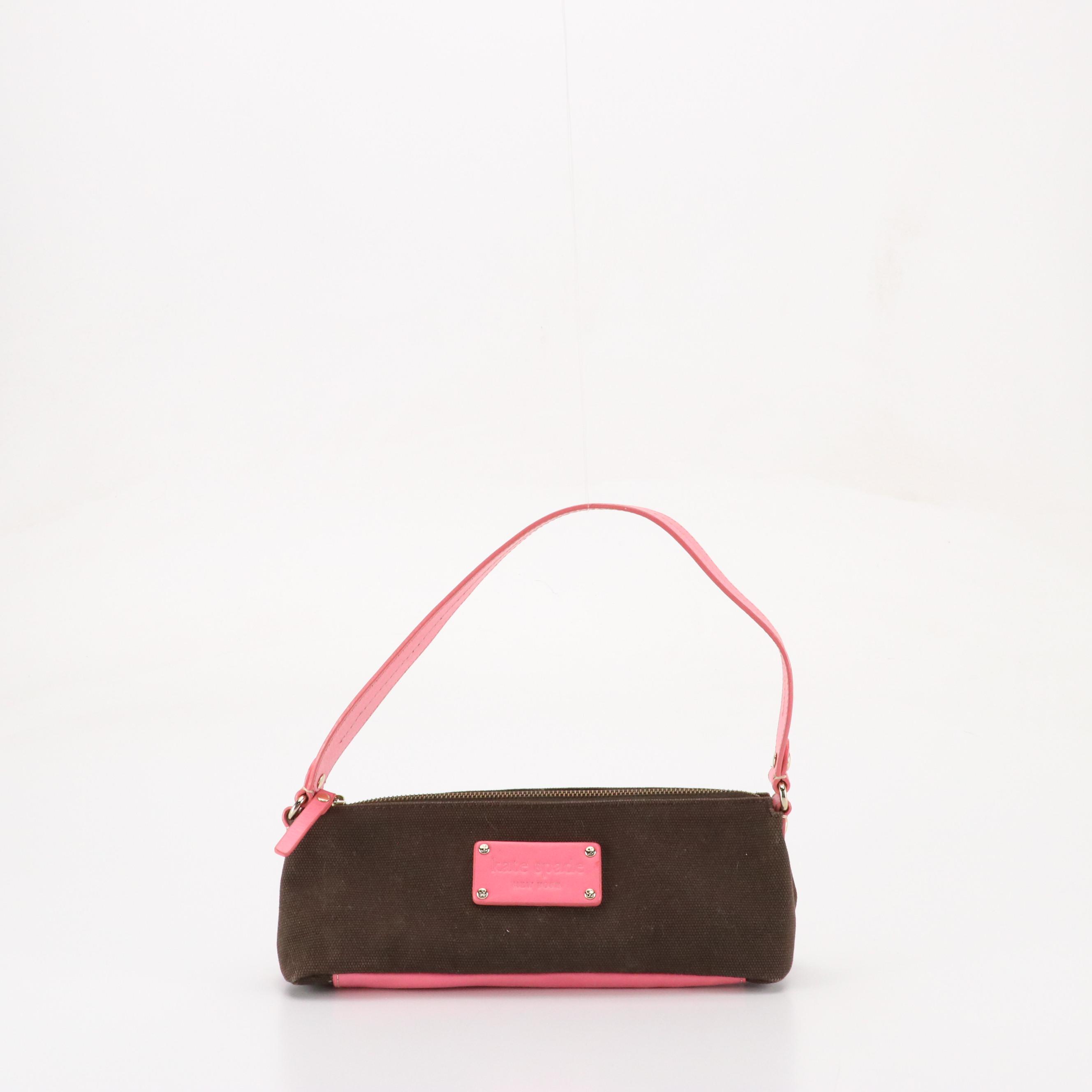 Kate Spade New York Canvas Baguette and Cosmetic Pouch