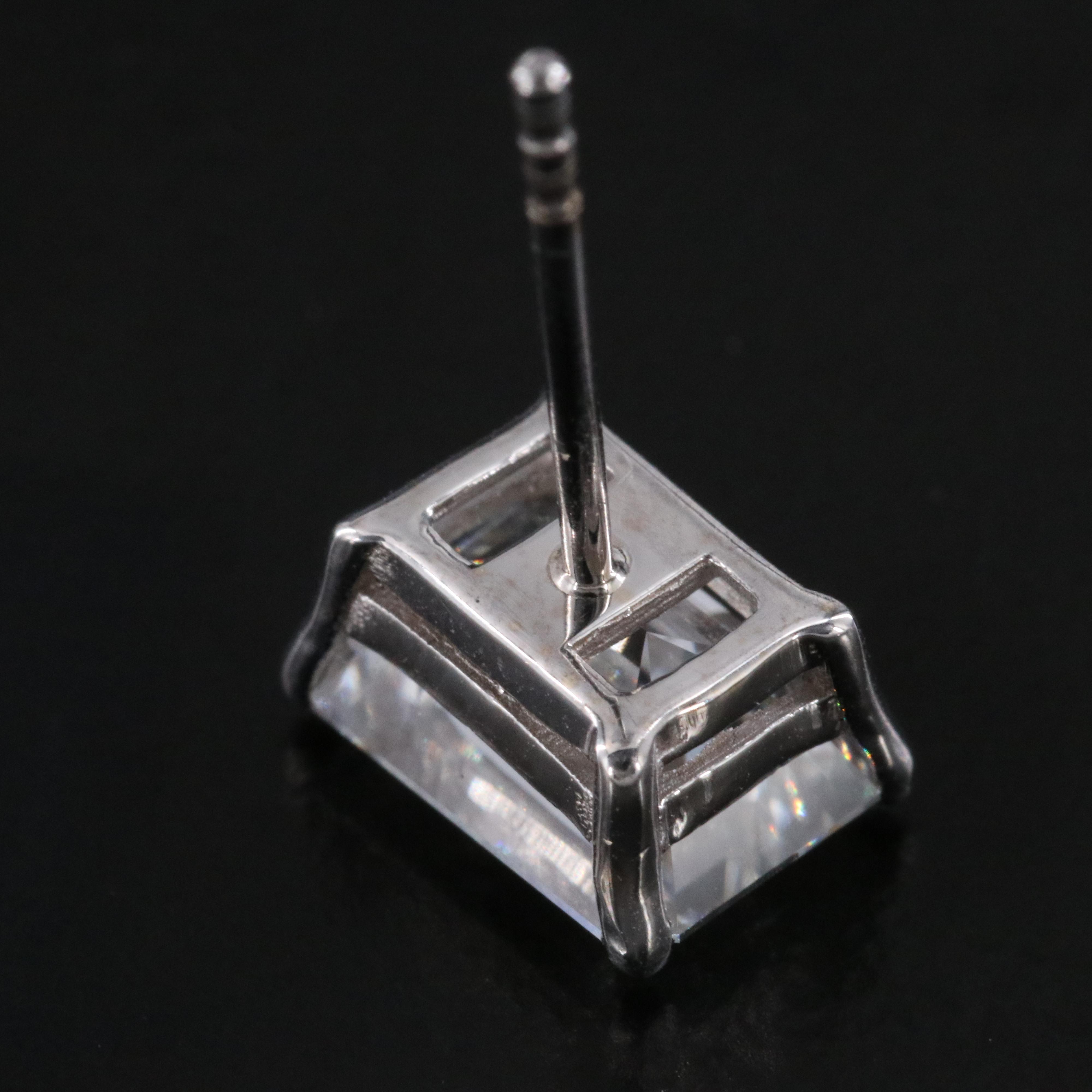 18K 3.88 CTW Lab Grown Diamond Solitaire Stud Earrings with IGI Reports