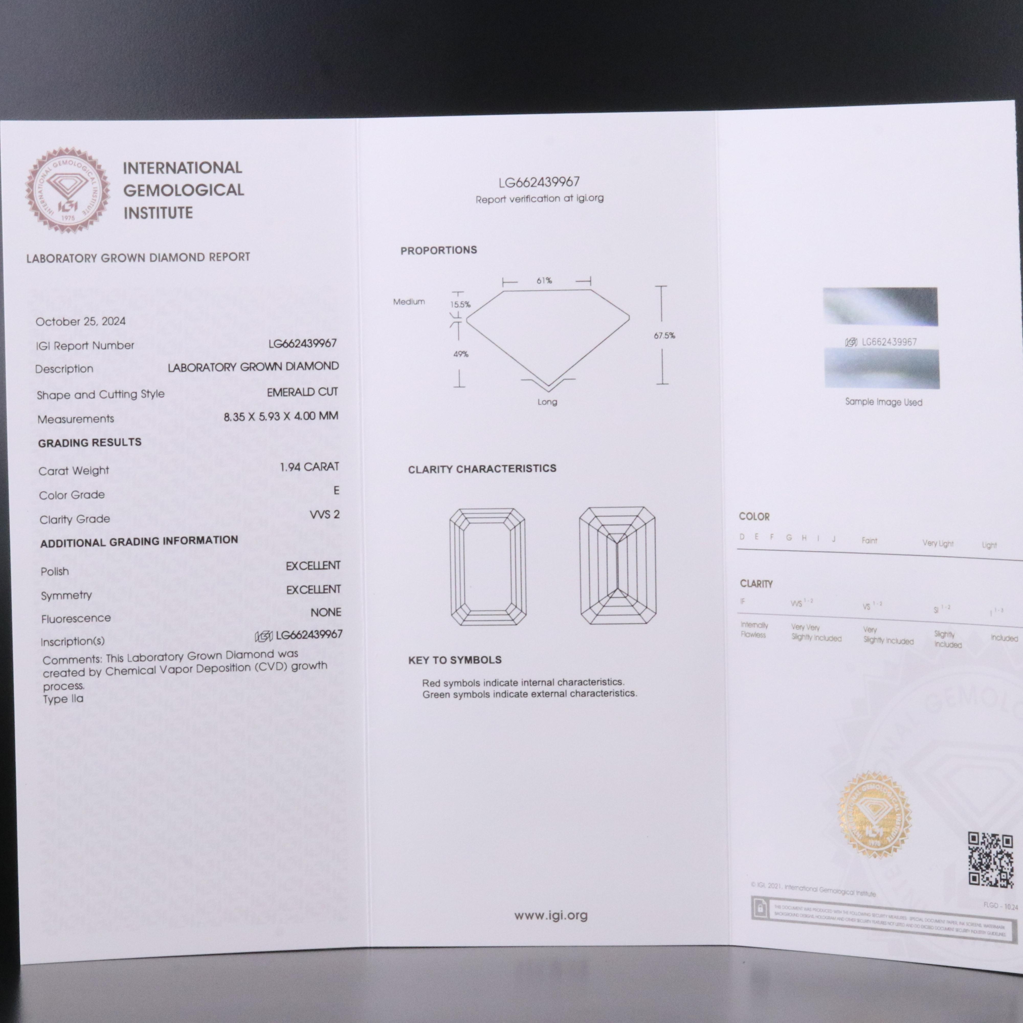 18K 3.88 CTW Lab Grown Diamond Solitaire Stud Earrings with IGI Reports