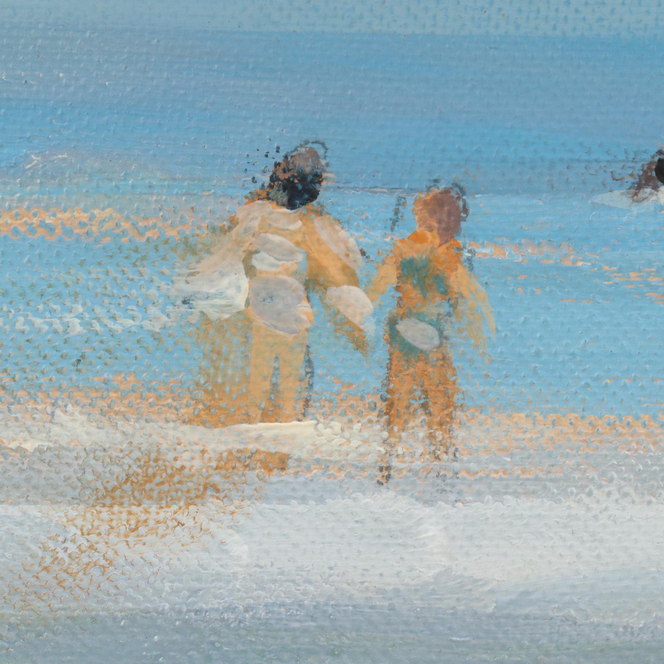 Louis H. Hemsath Beach Landscape with Children Playing, 1982