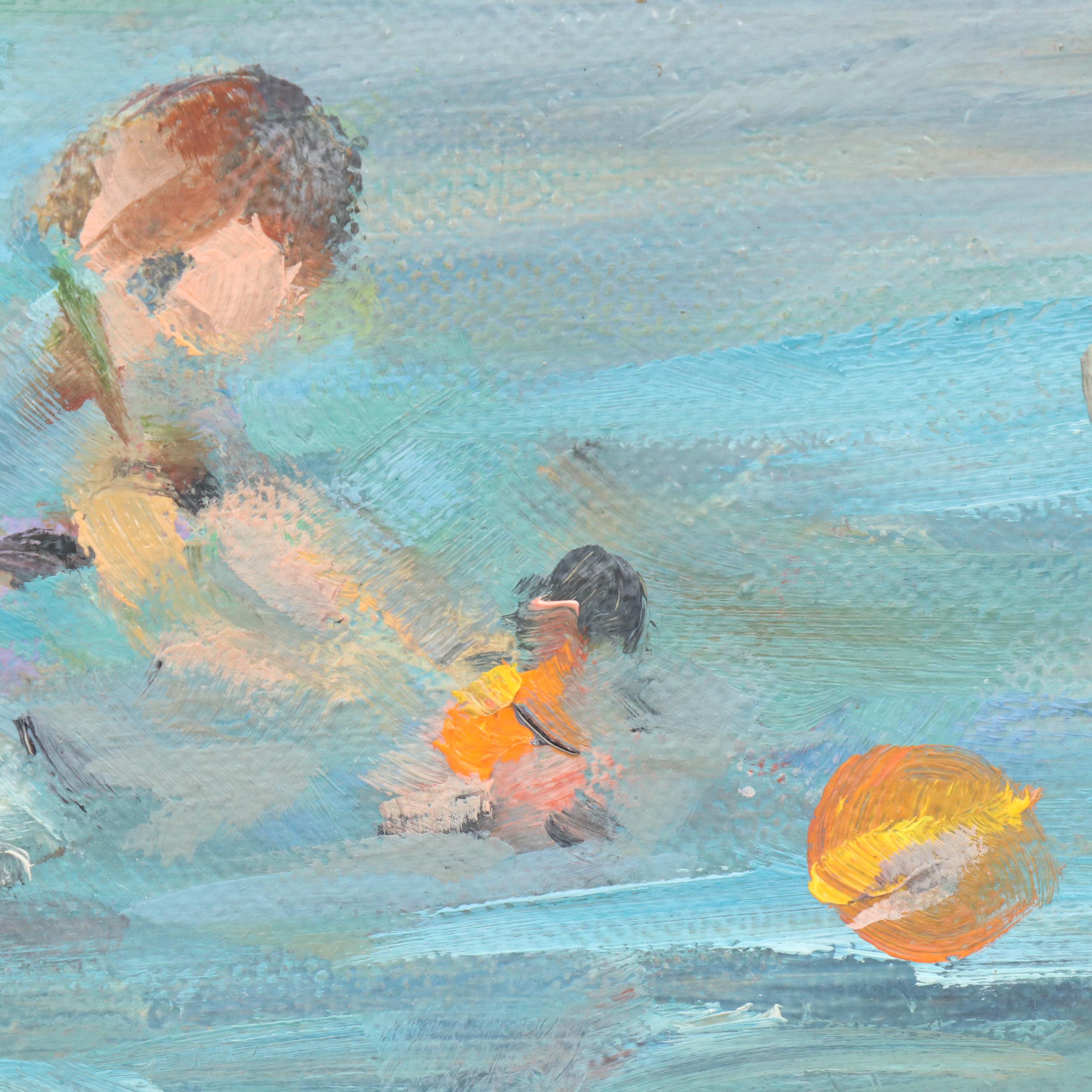 Louis H. Hemsath Beach Landscape with Children Playing, 1982