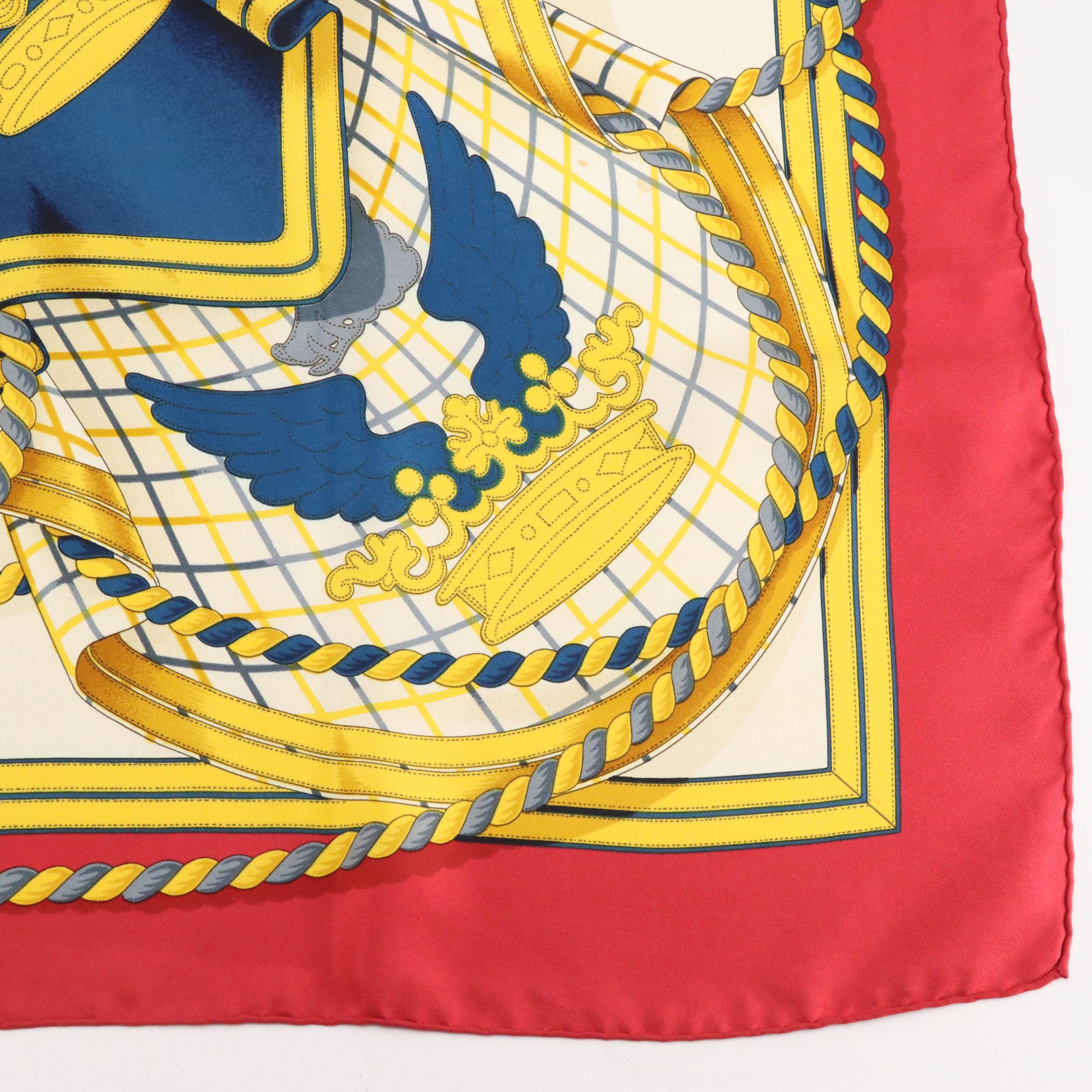 Hermès Early Issue "Grande Tenue" Scarf 90 in Silk Twill