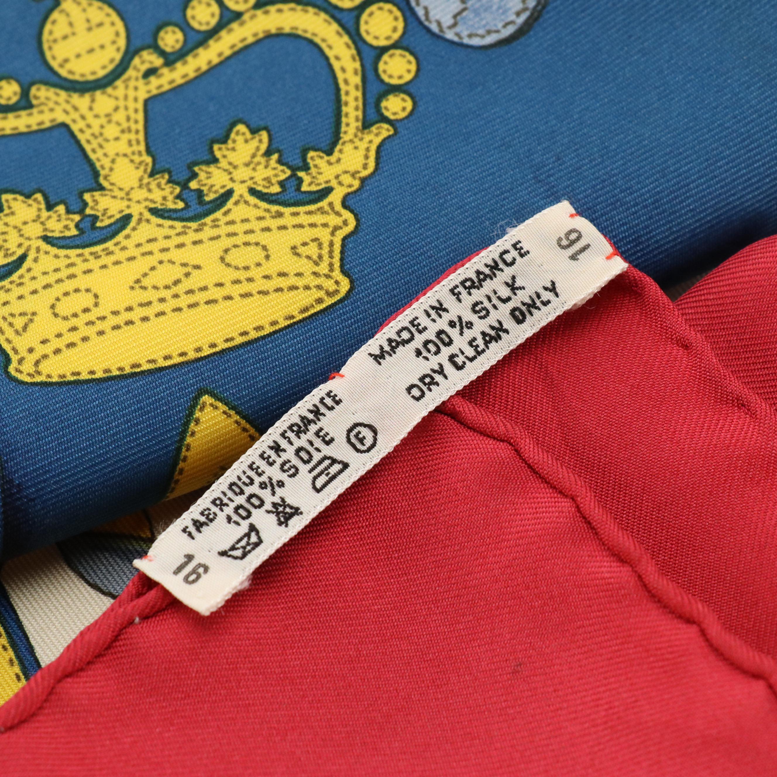 Hermès Early Issue "Grande Tenue" Scarf 90 in Silk Twill