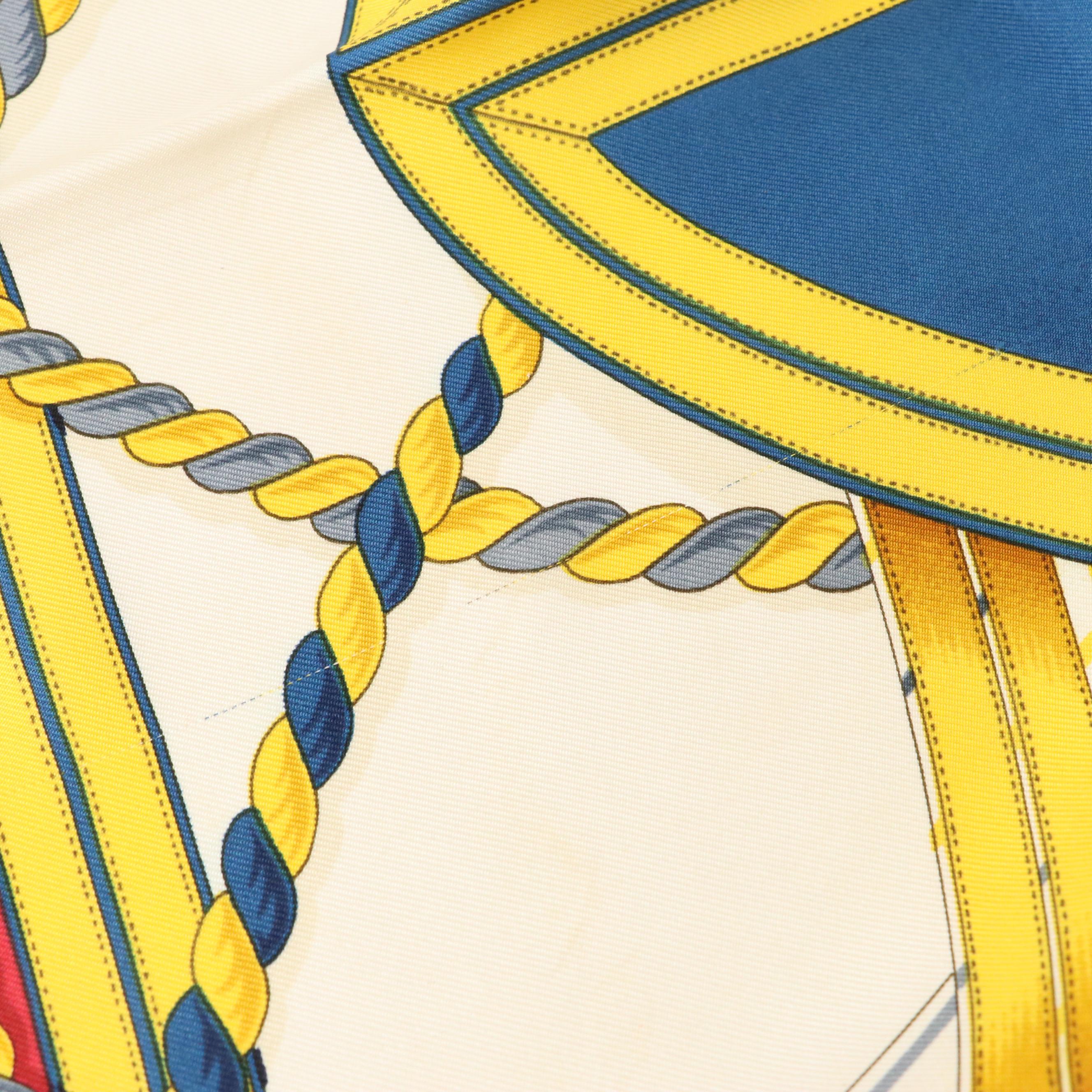 Hermès Early Issue "Grande Tenue" Scarf 90 in Silk Twill