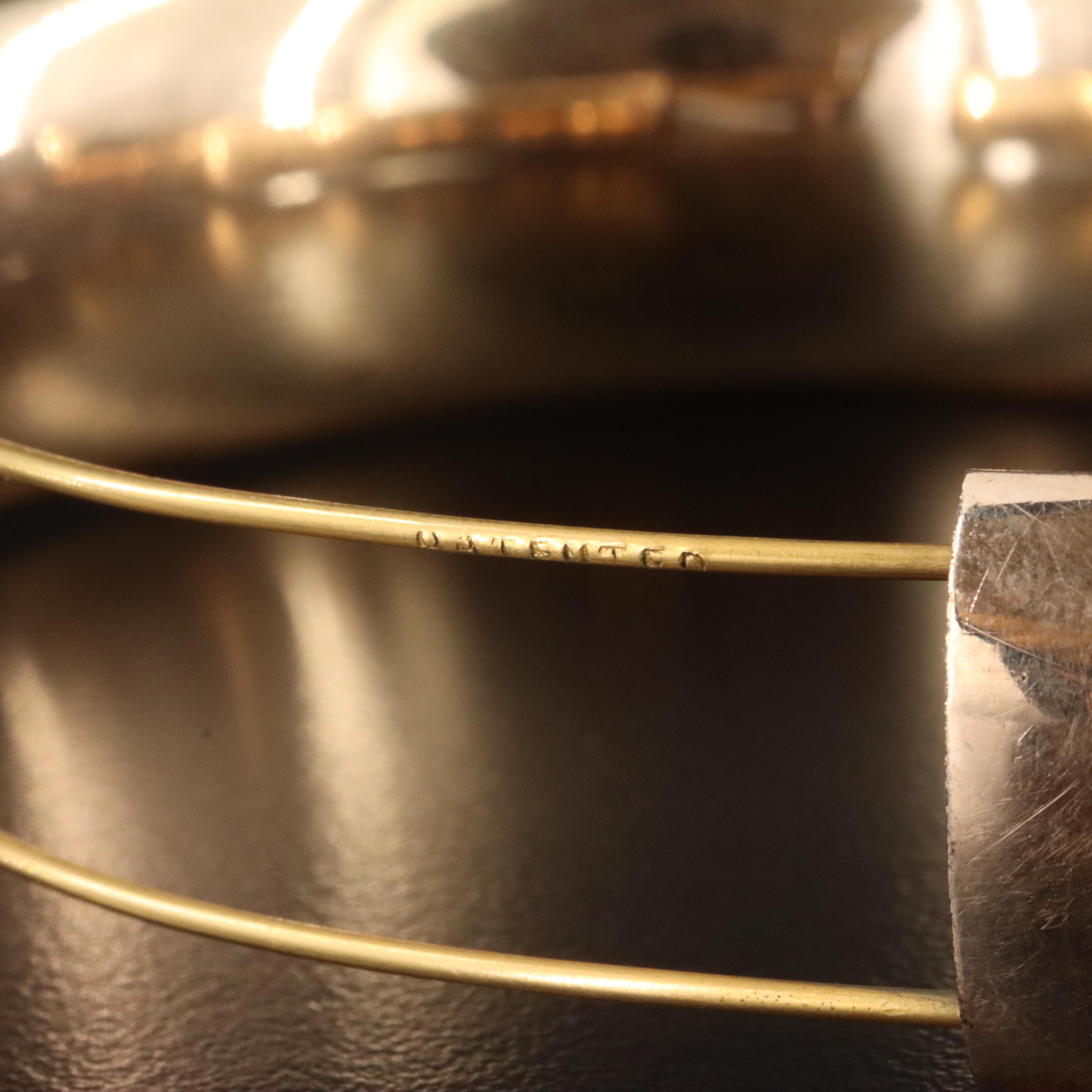 Antique Standard Button Co. Etched Gold-Filled Bangle