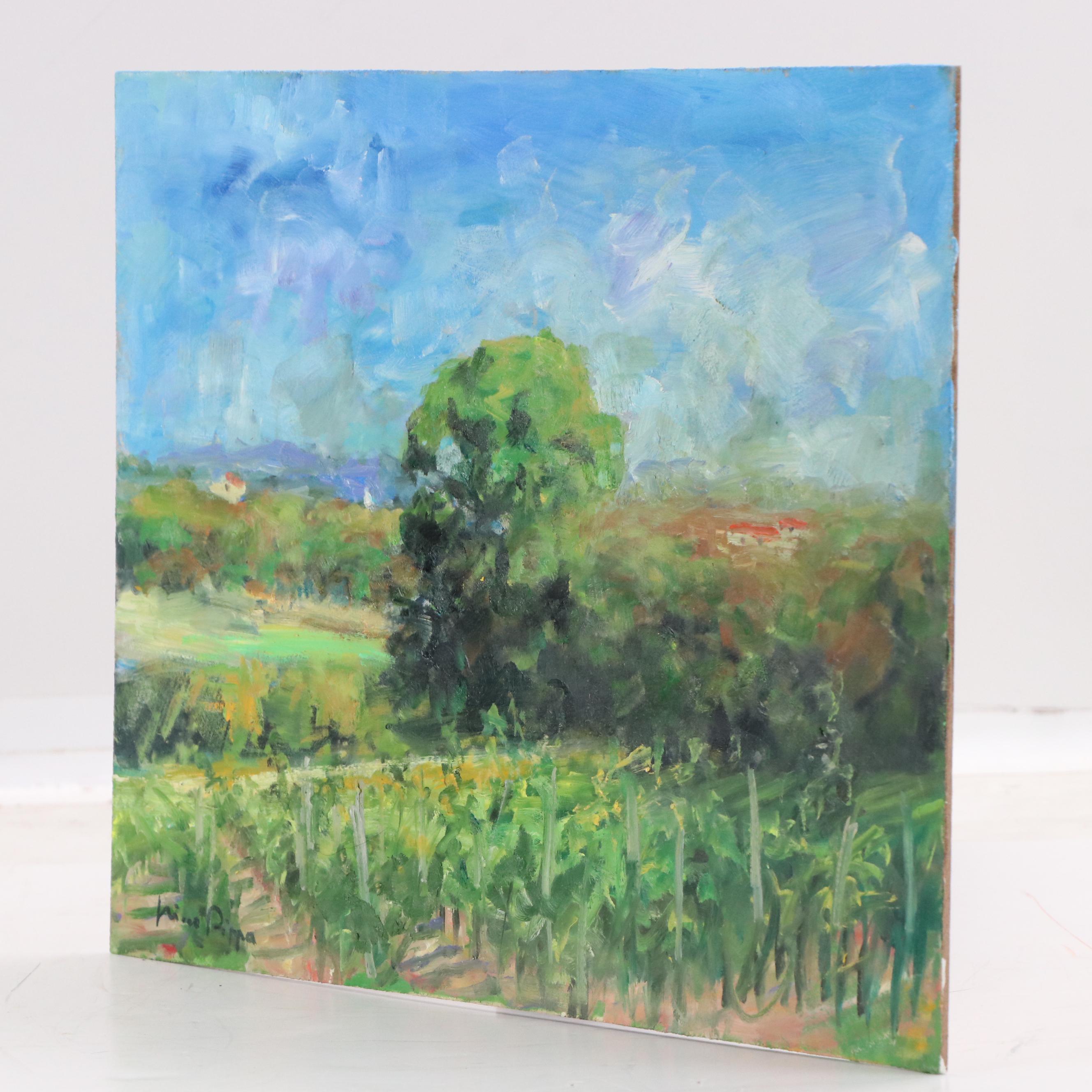 Nino Pippa Oil Painting "Wine Country - Tuscany Landscape," 2021