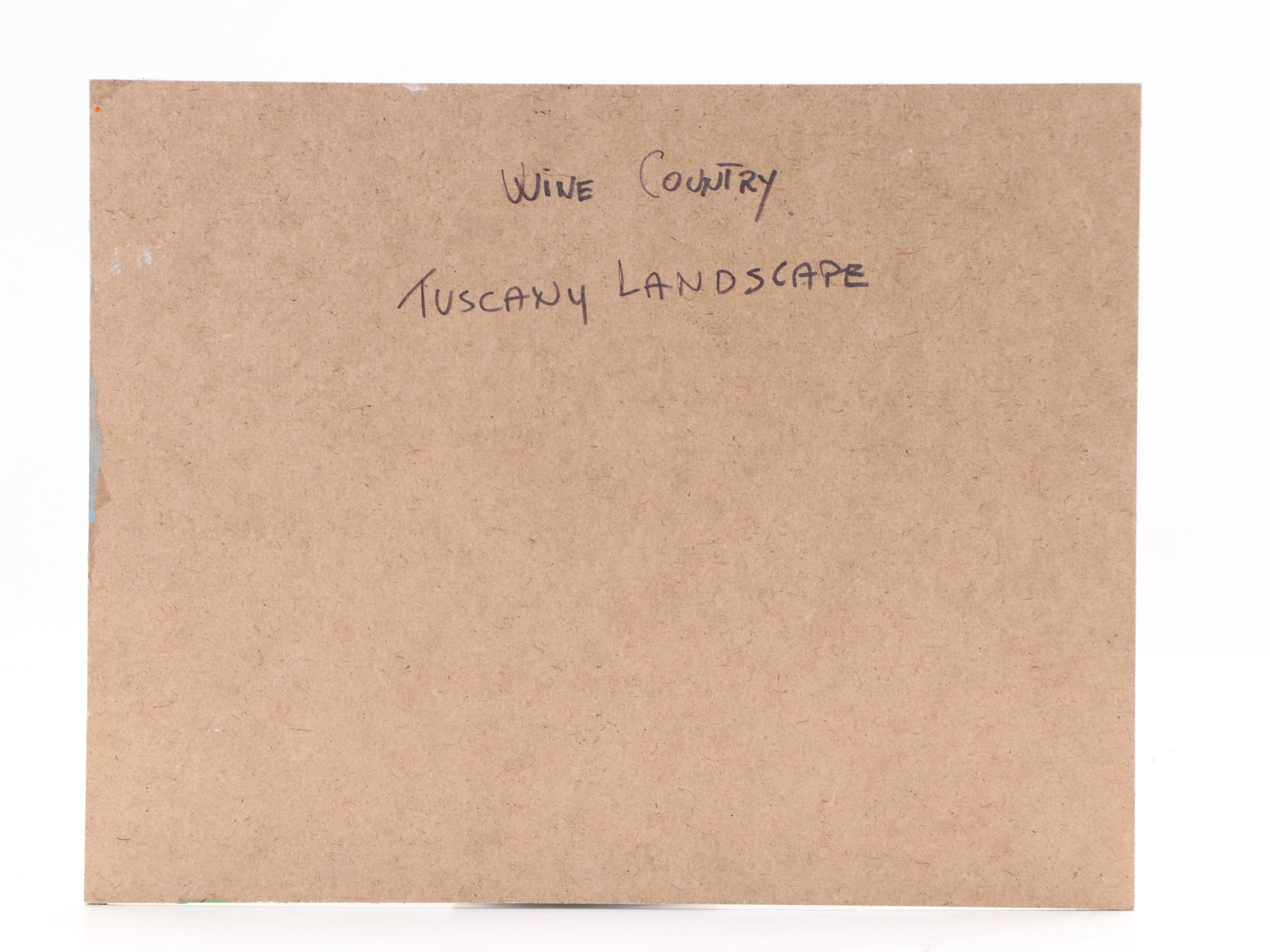 Nino Pippa Oil Painting "Wine Country - Tuscany Landscape," 2021