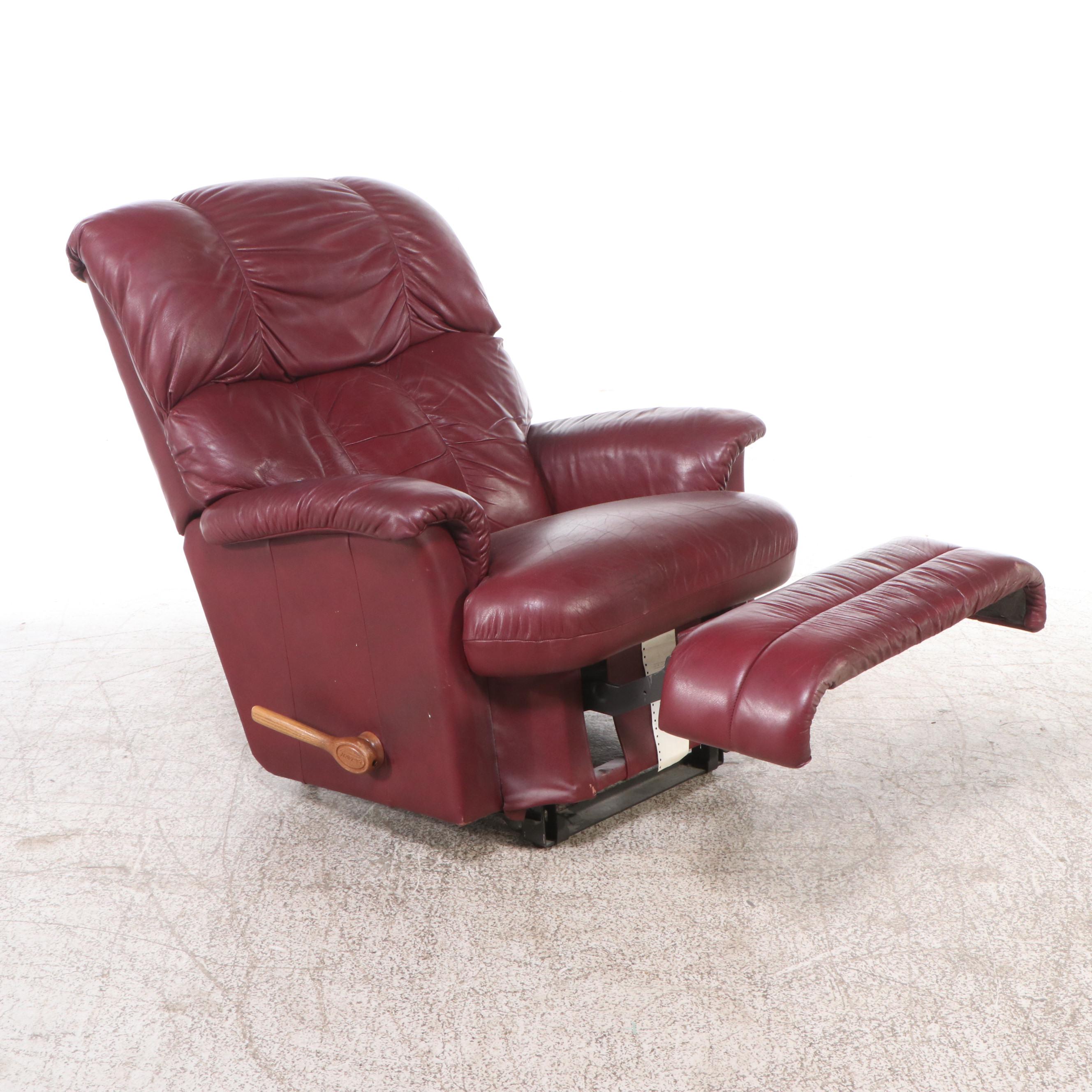 La-Z-Boy Red Leather Recliner