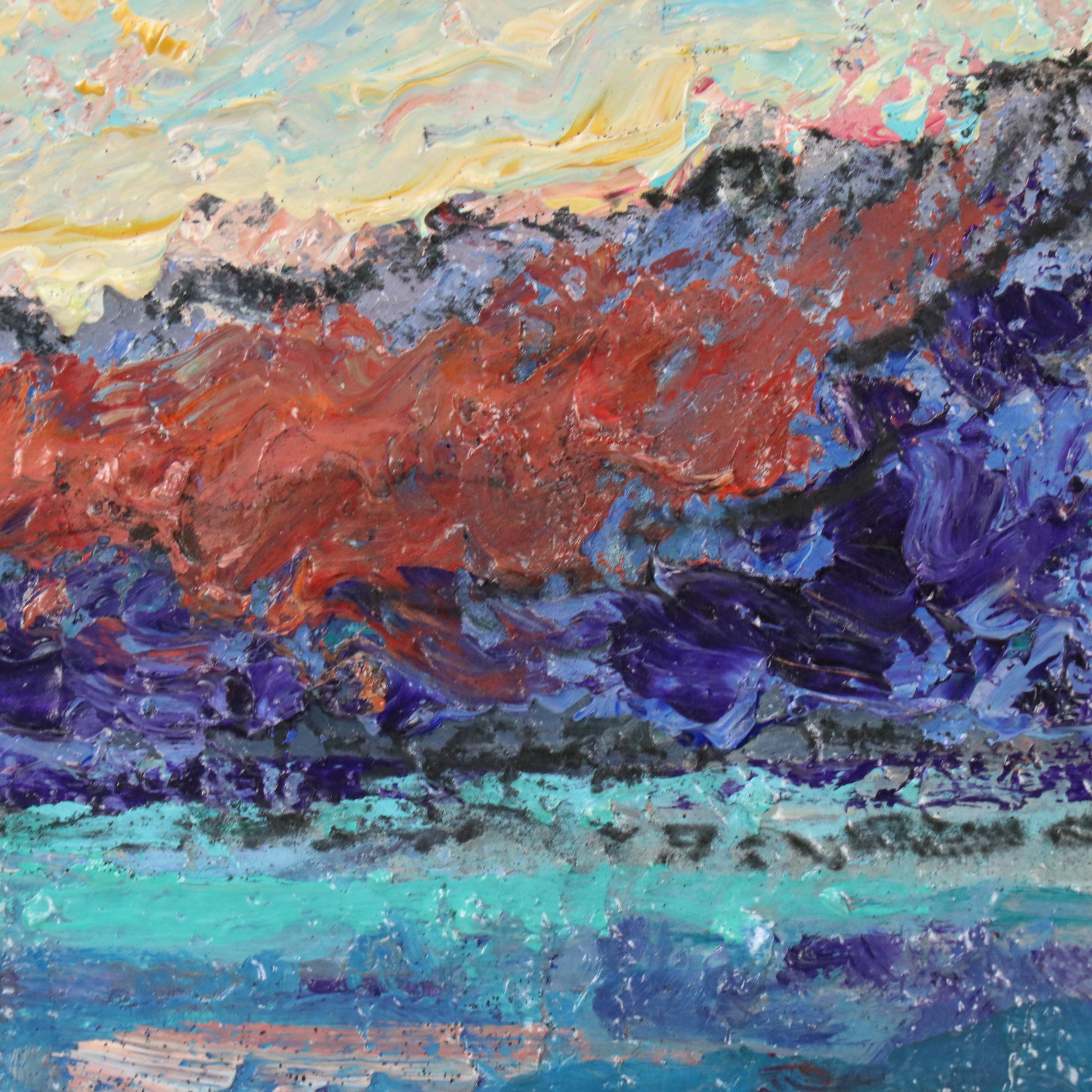 Ann Harrod Impressionist Style Coastal Landscape Acrylic Painting