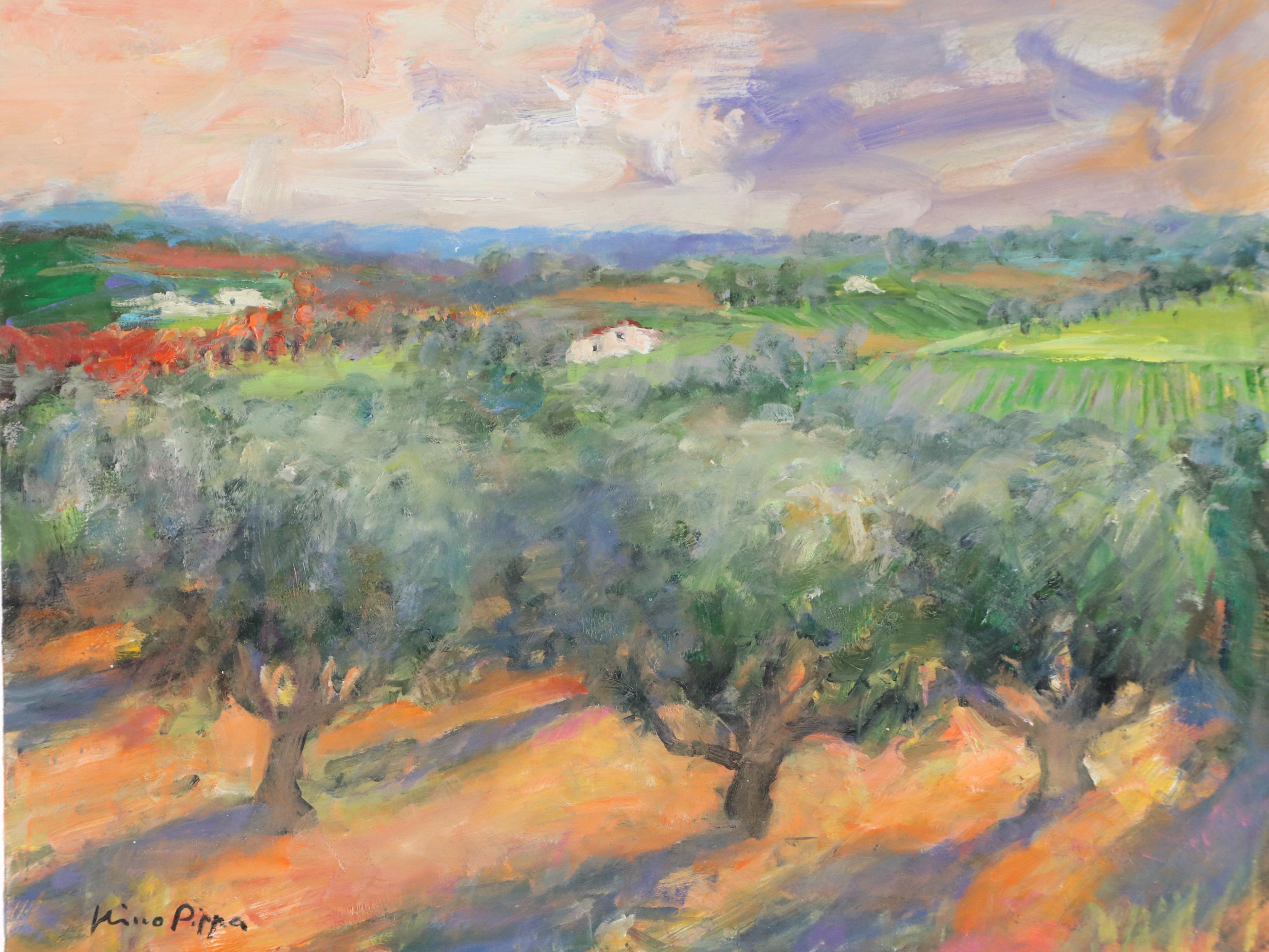 Nino Pippa Oil Painting "Sardinia - Olive Grove," 2023