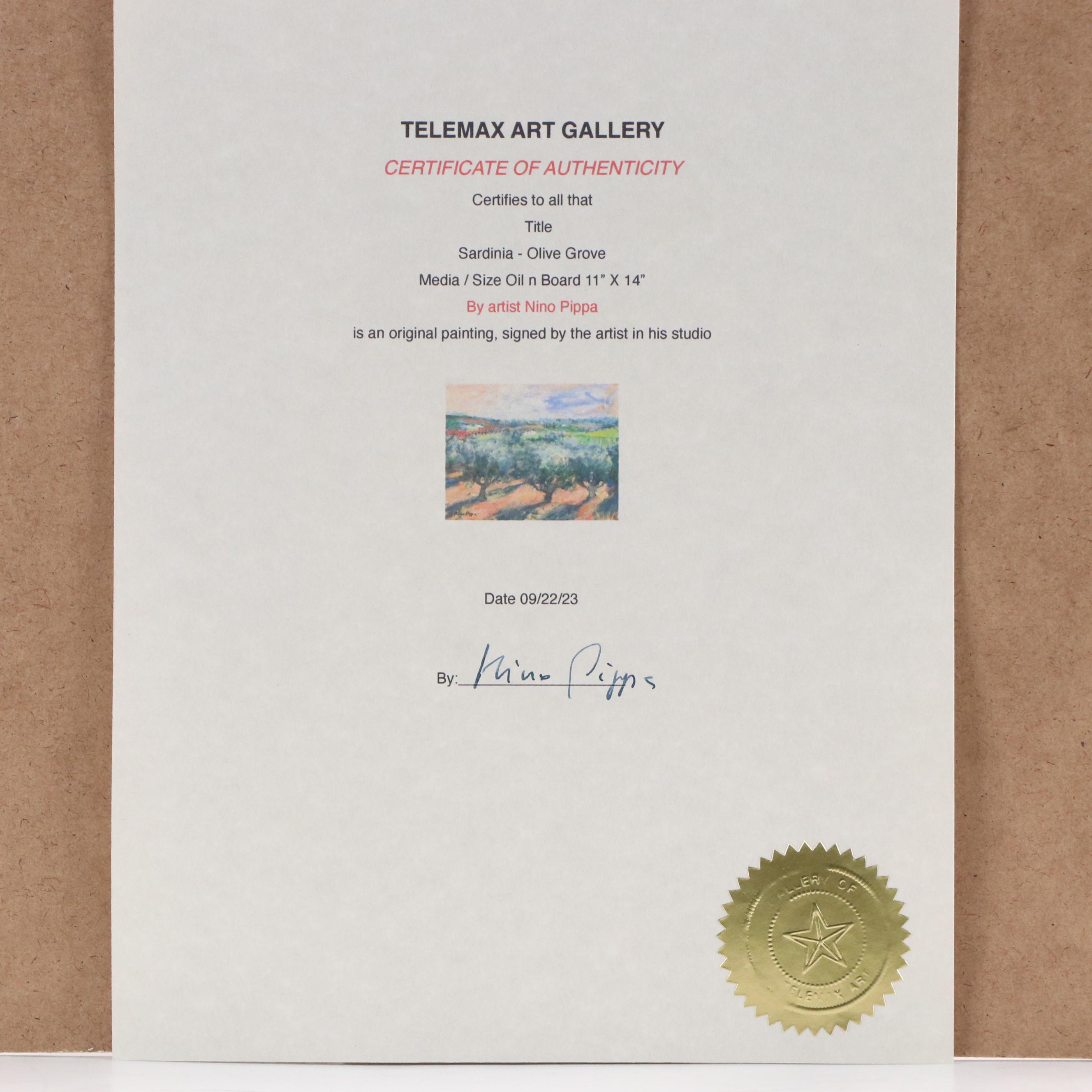 Nino Pippa Oil Painting "Sardinia - Olive Grove," 2023