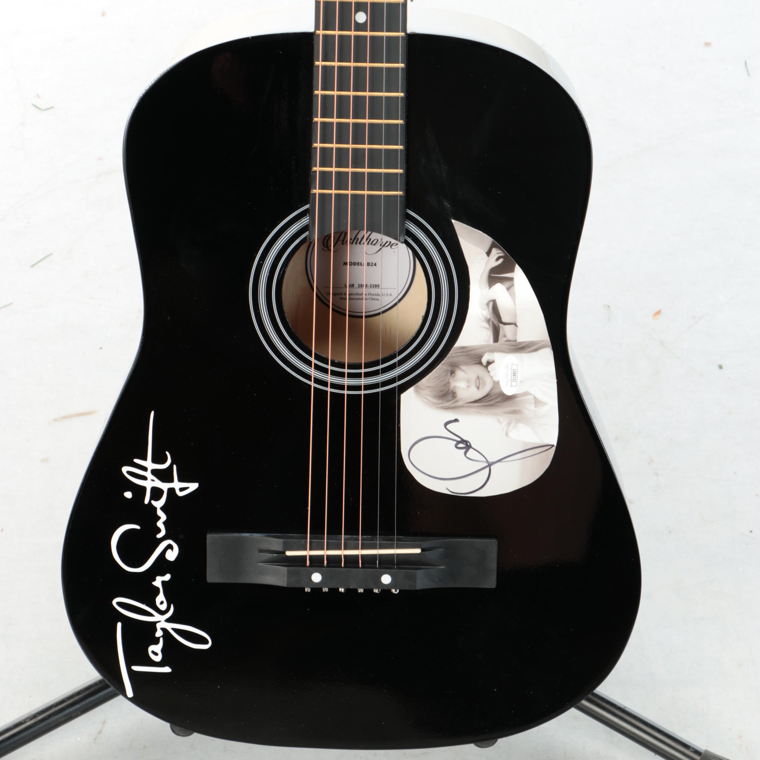 Taylor Swift Decal-Signed Ashthorpe Acoustic Guitar with JSA