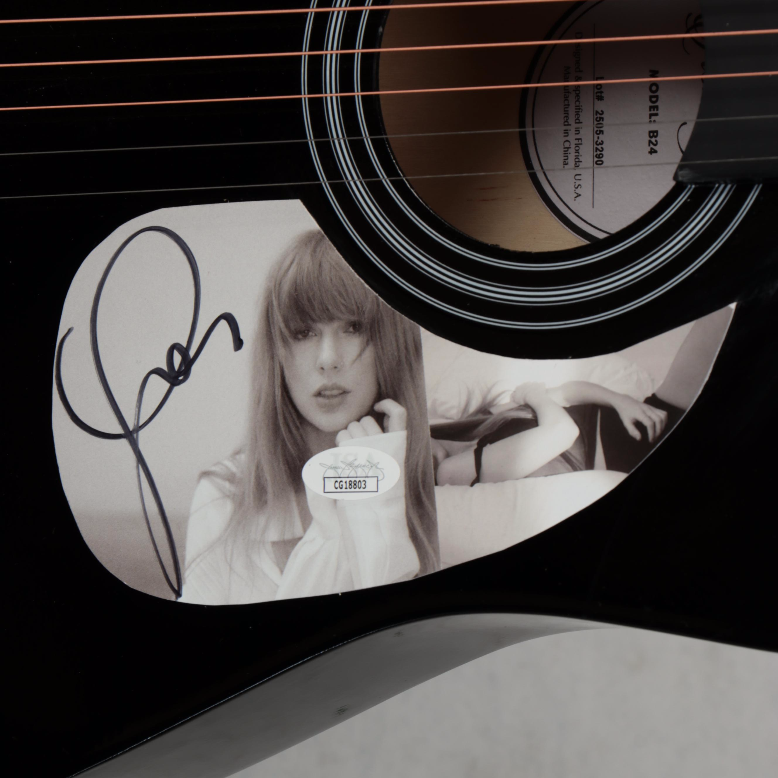 Taylor Swift Decal-Signed Ashthorpe Acoustic Guitar with JSA