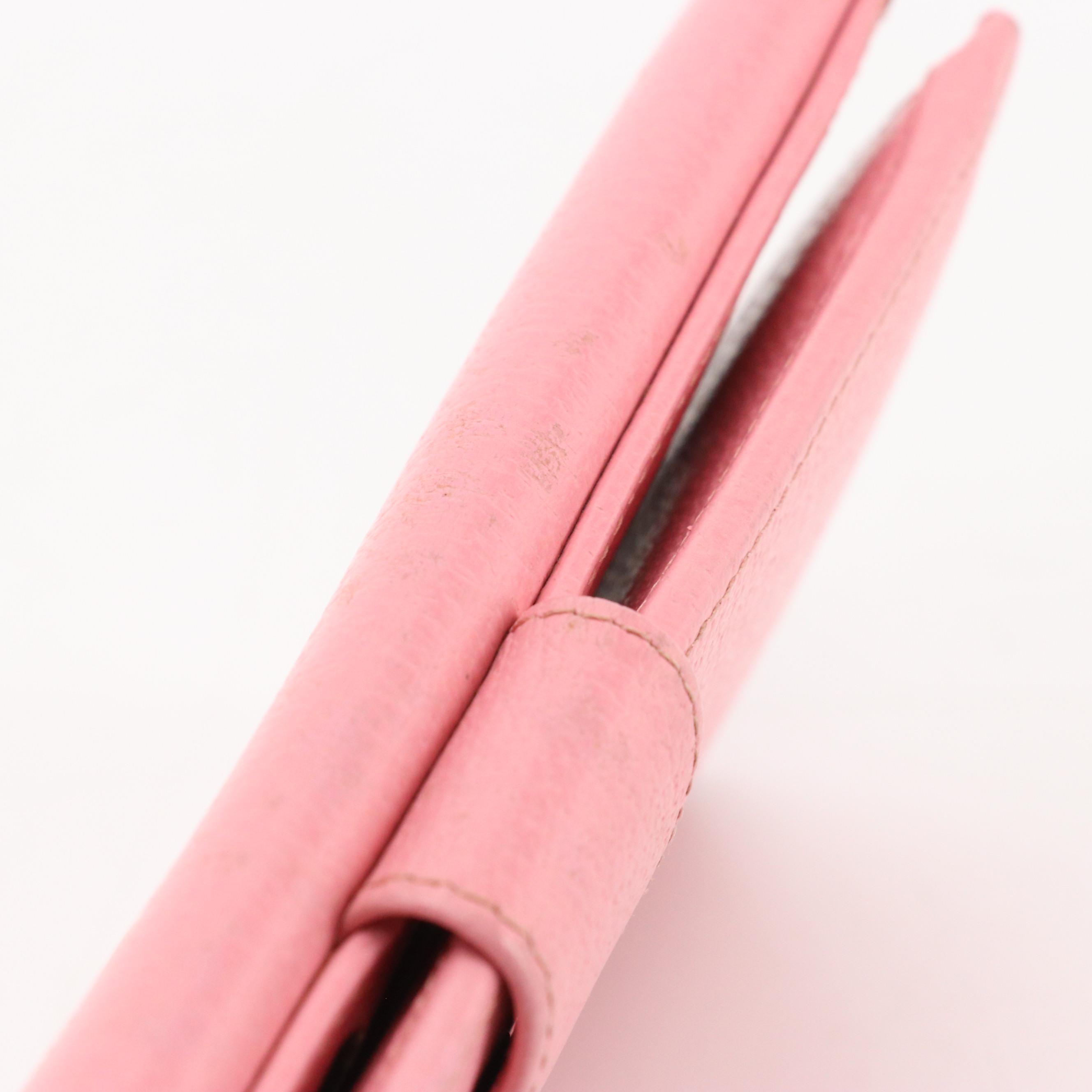 Gucci Eclipse Continental Wallet in Bubblegum Pink Cinghiale Leather