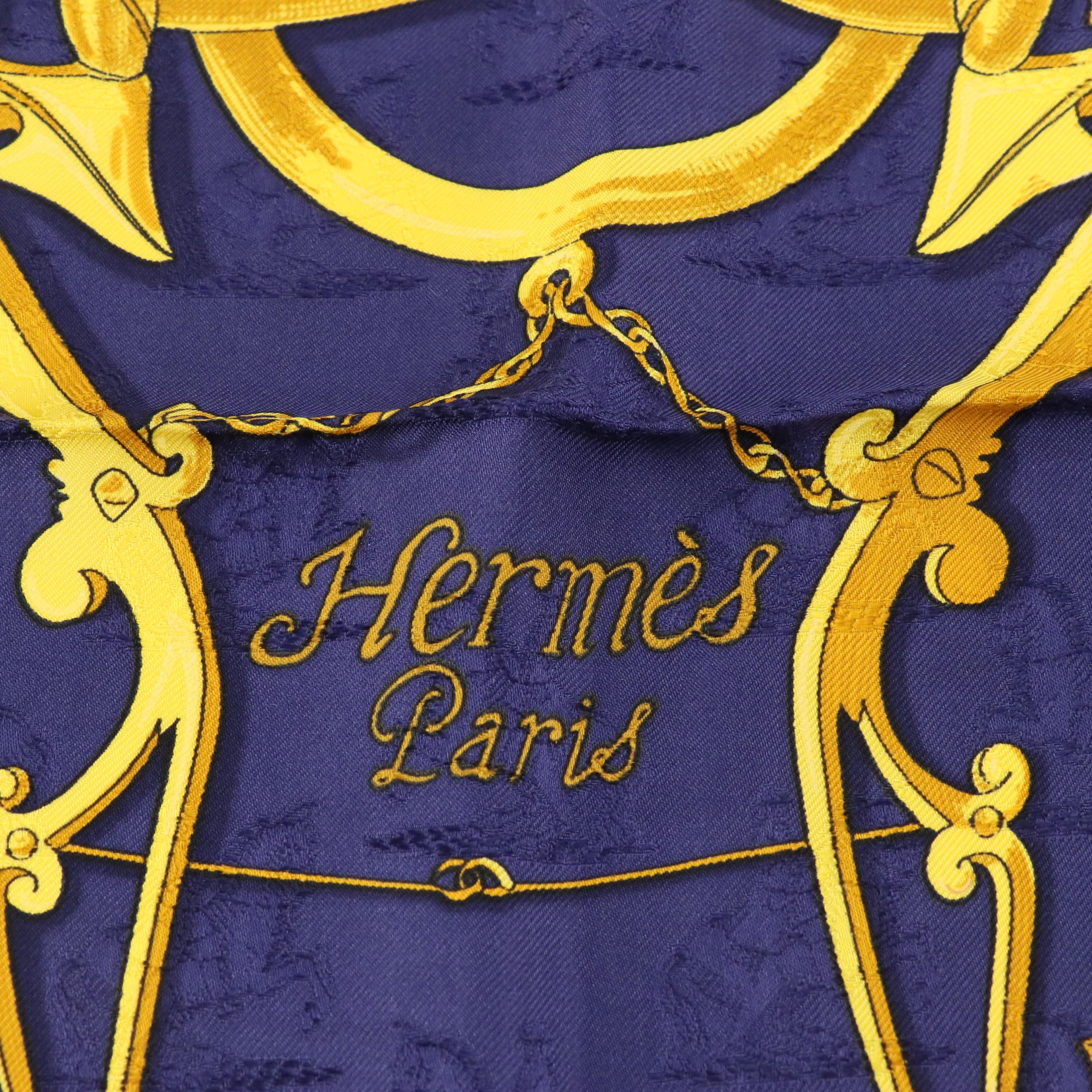 Hermès ""L'instrvction DV Roy En L'exercise... Cheval" Scarf 90 in Jacquard Silk