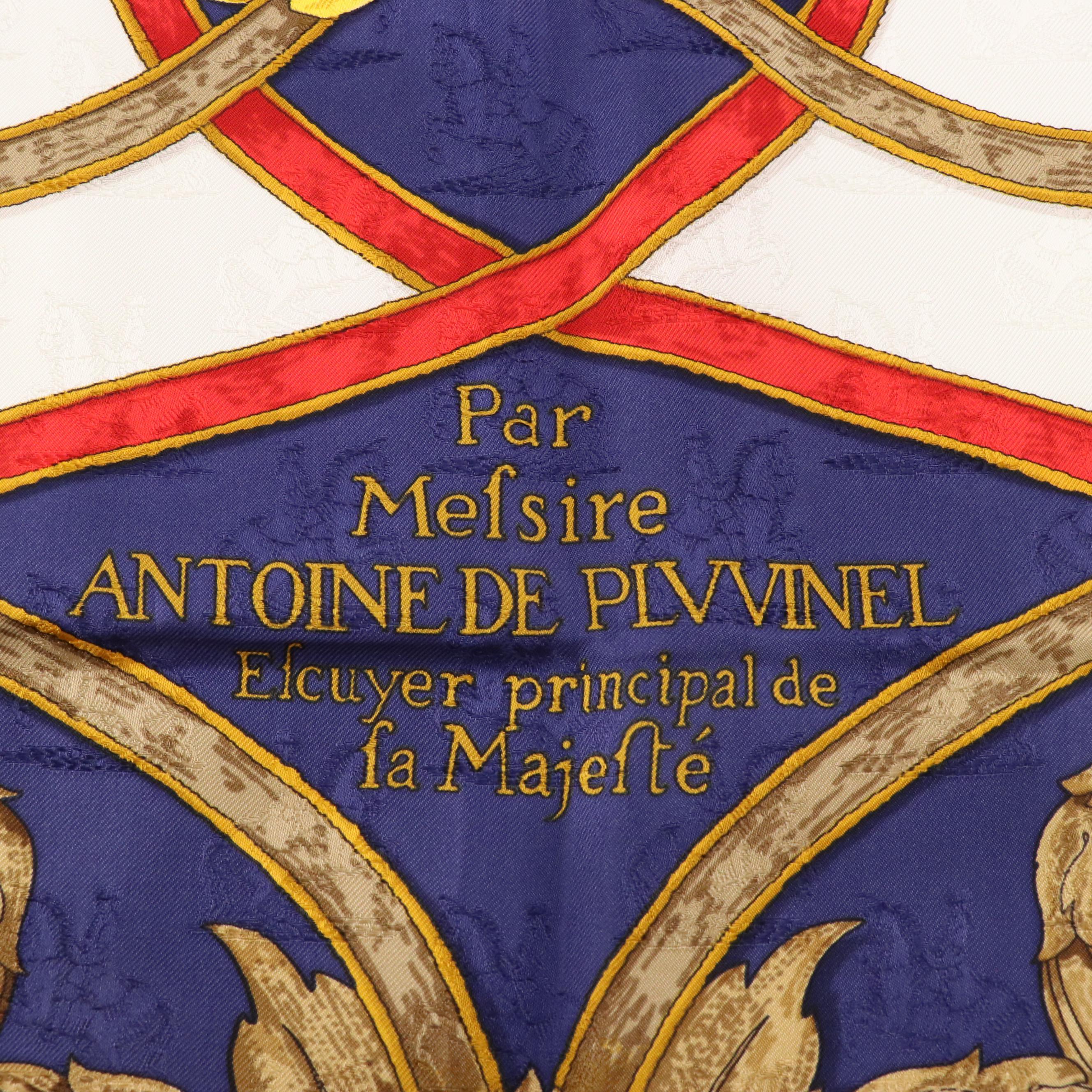 Hermès ""L'instrvction DV Roy En L'exercise... Cheval" Scarf 90 in Jacquard Silk