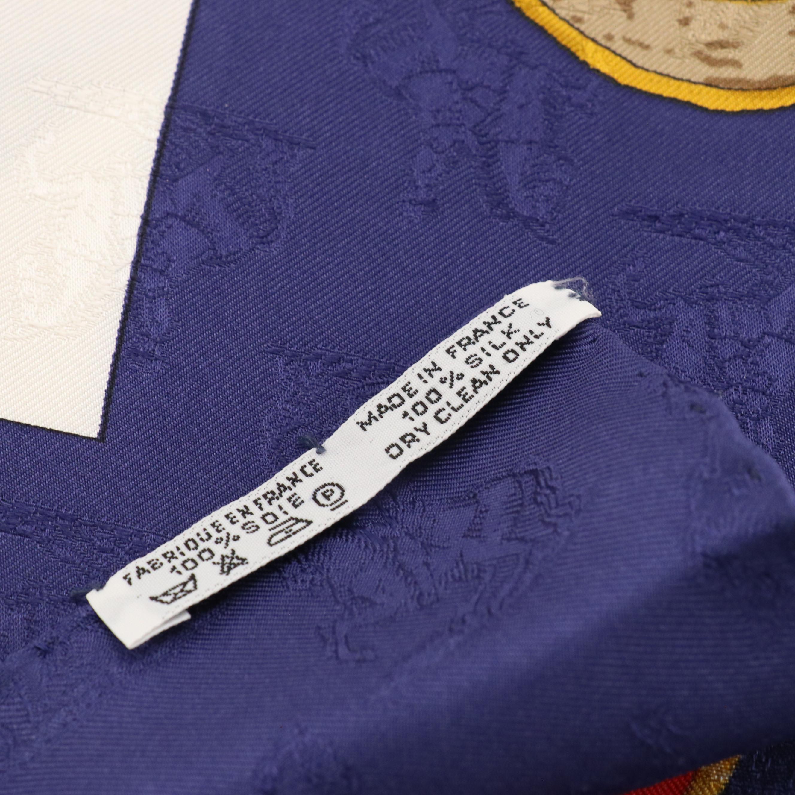 Hermès ""L'instrvction DV Roy En L'exercise... Cheval" Scarf 90 in Jacquard Silk