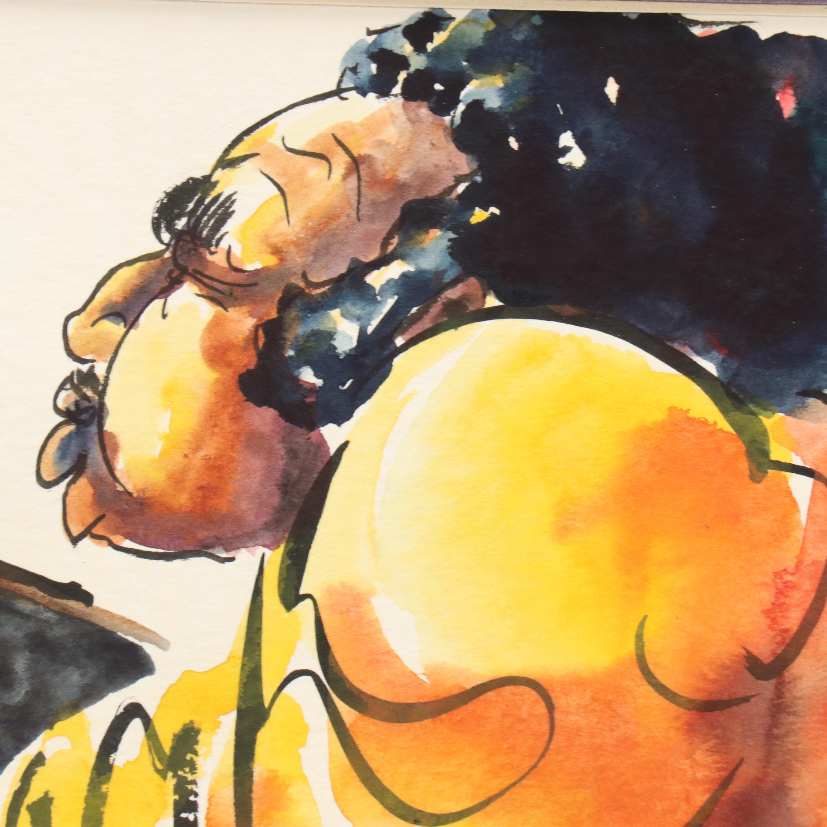 Michael Smiroldo Acrylic Painting of Piano Player