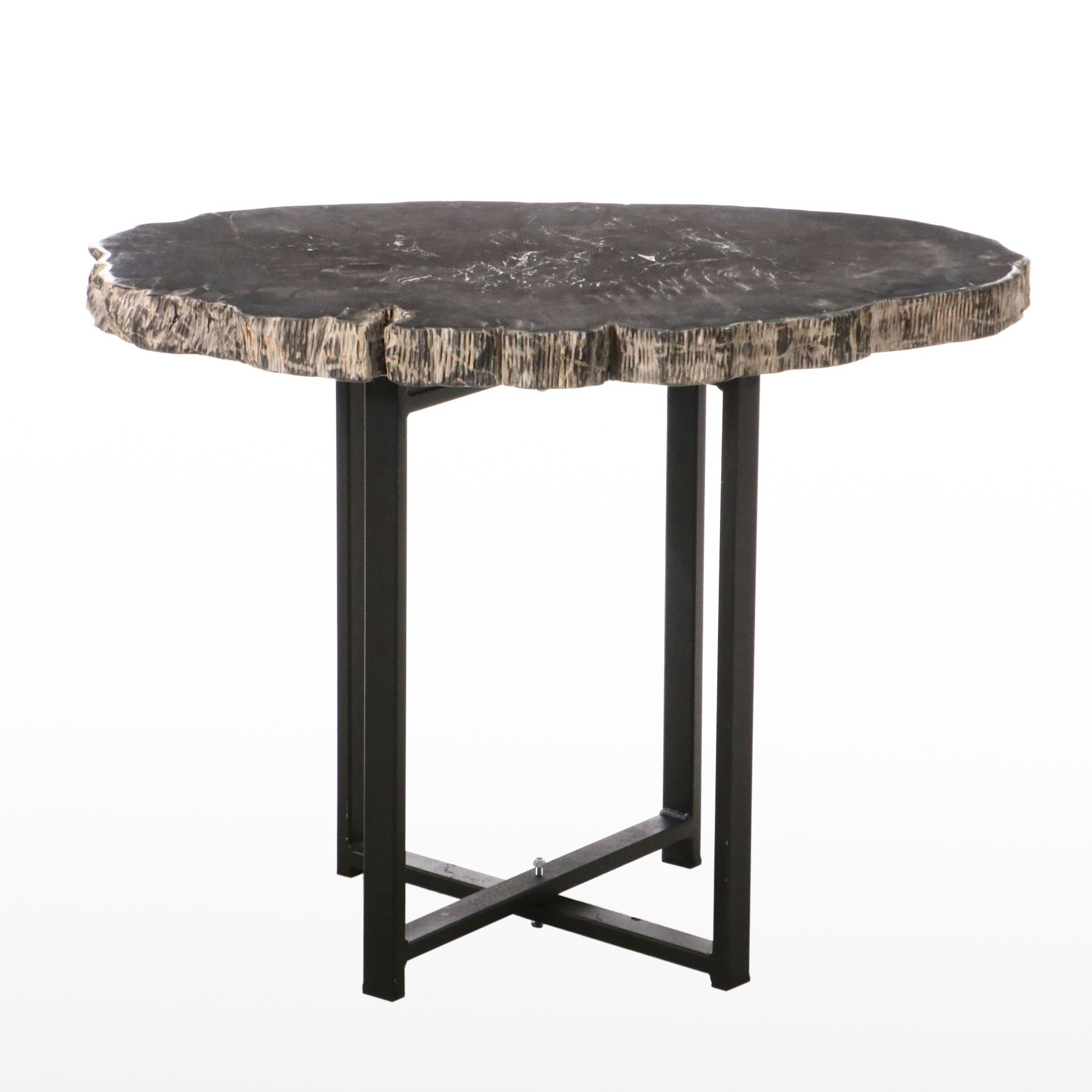 Petrified Wood Slab Table